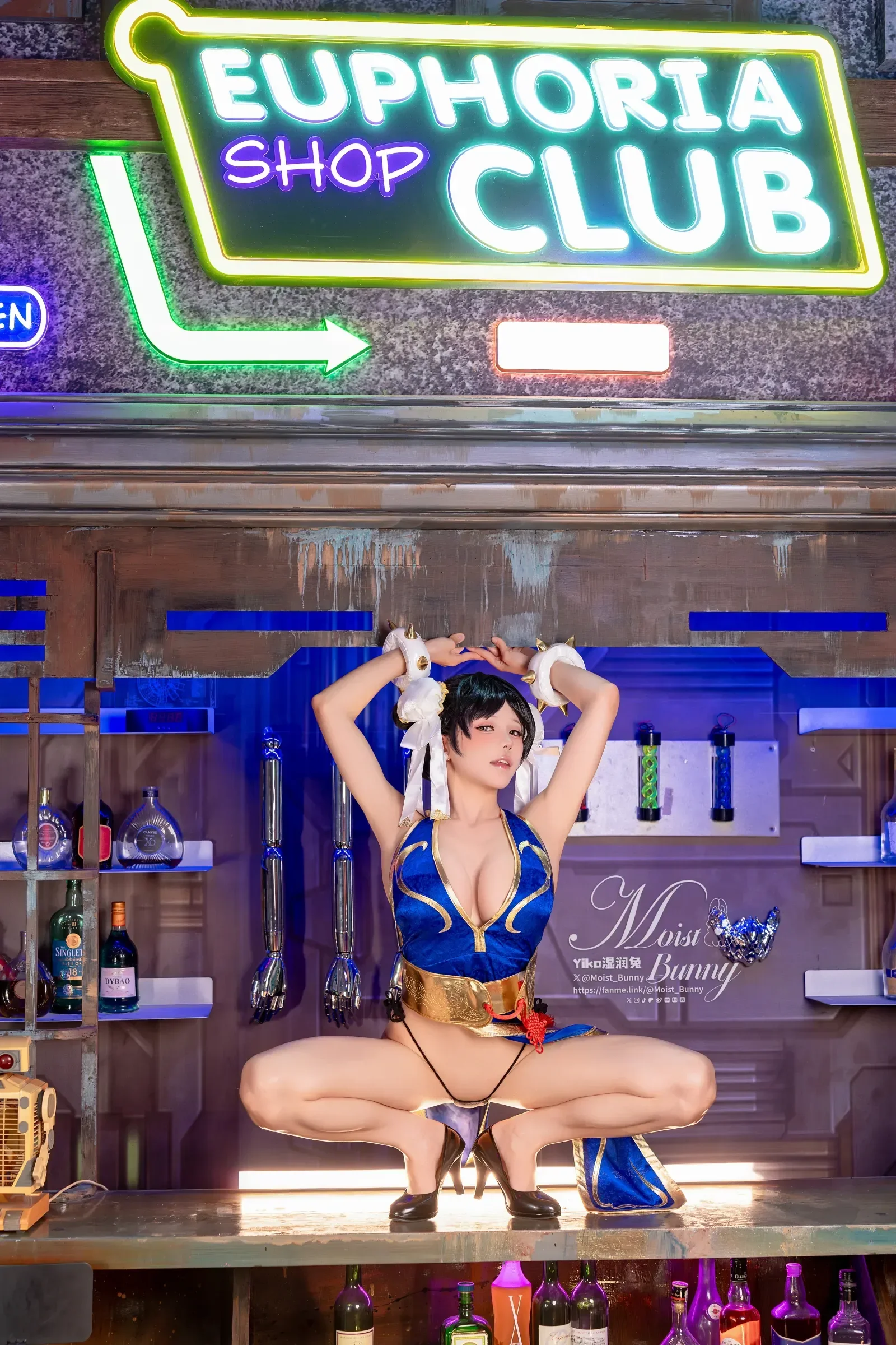咬一口兔娘 – 街霸春丽 桃花旗袍 Cosplay-第28张