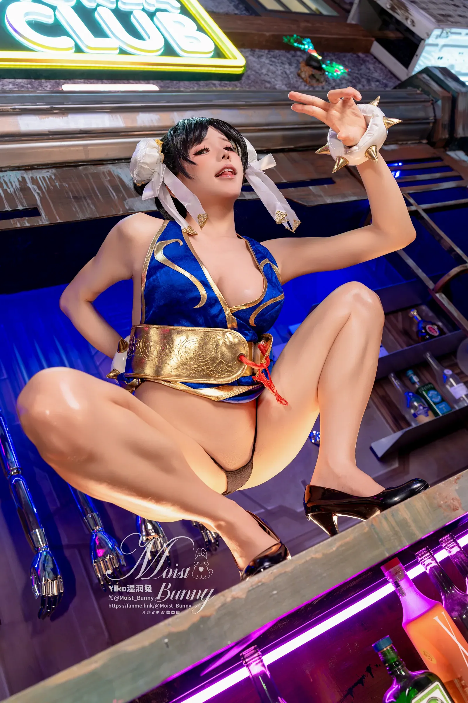 咬一口兔娘 – 街霸春丽 桃花旗袍 Cosplay-第30张