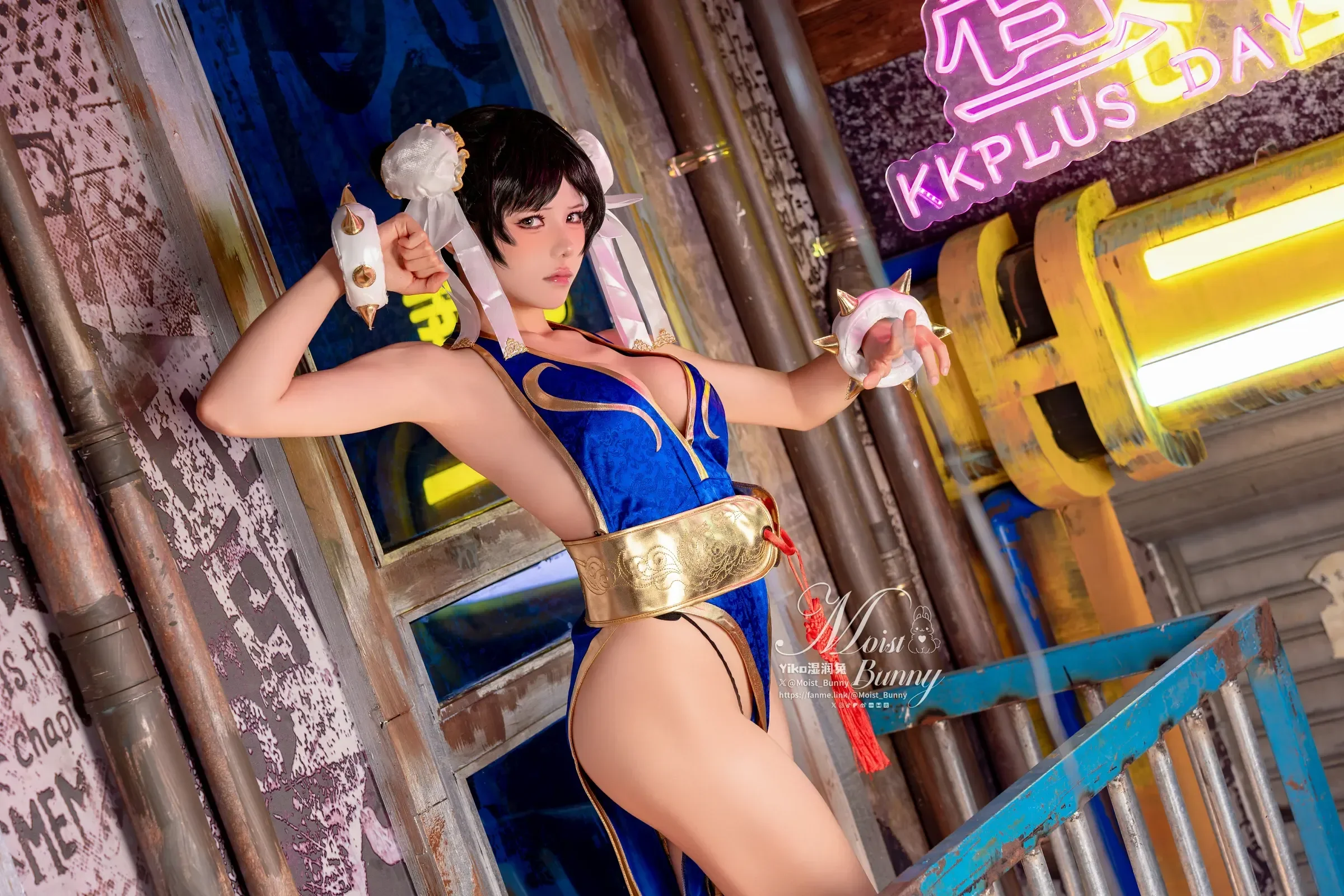 咬一口兔娘 – 街霸春丽 桃花旗袍 Cosplay-第36张