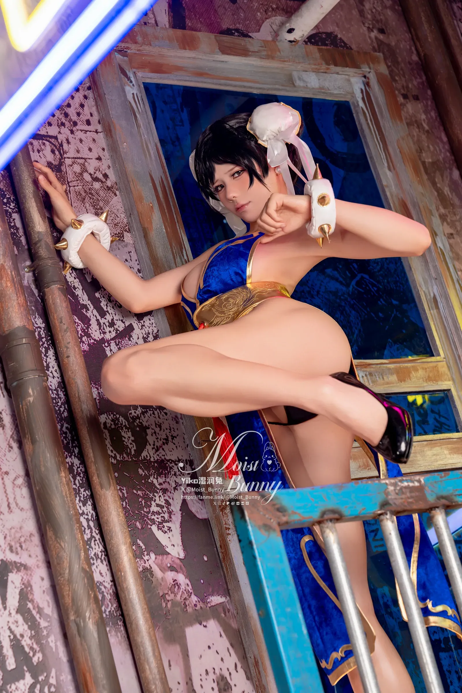 咬一口兔娘 – 街霸春丽 桃花旗袍 Cosplay-第37张