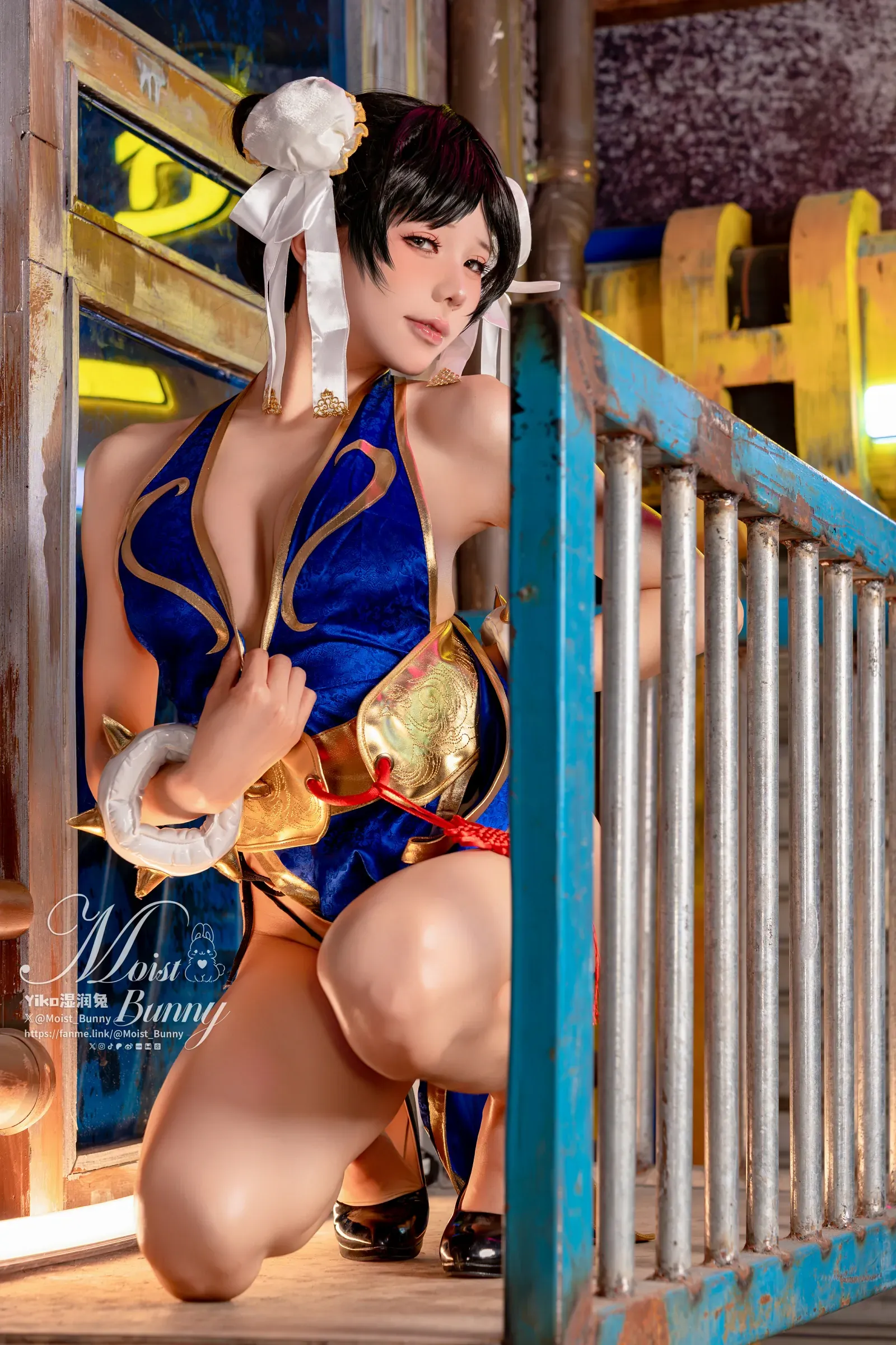 咬一口兔娘 – 街霸春丽 桃花旗袍 Cosplay-第45张
