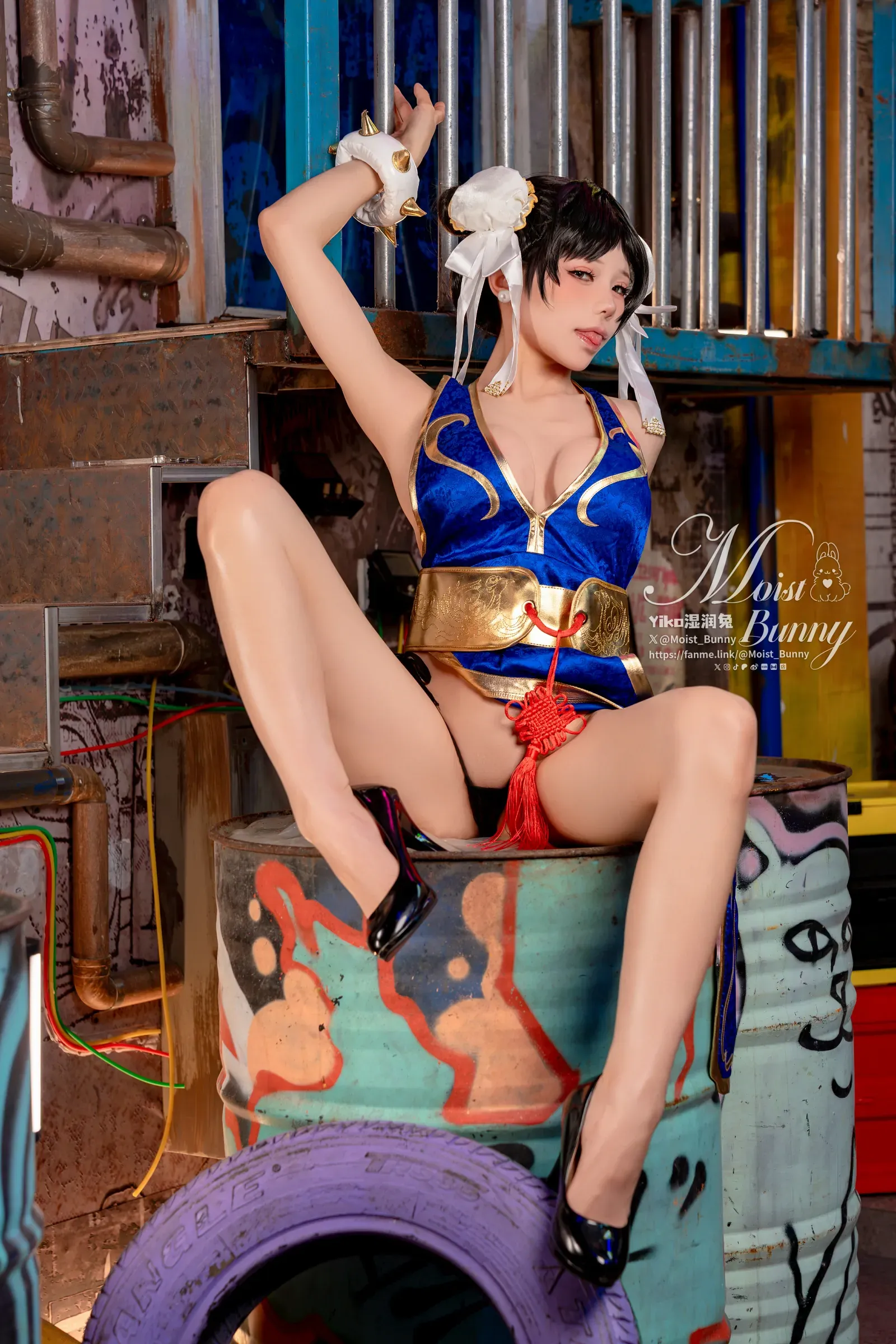 咬一口兔娘 – 街霸春丽 桃花旗袍 Cosplay-第46张