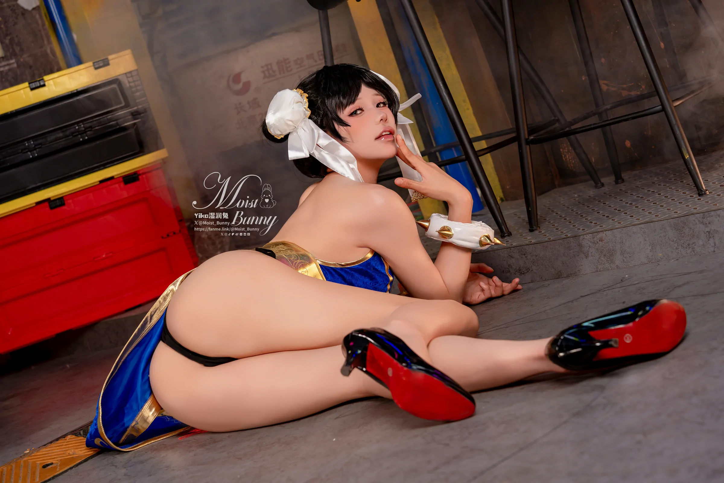 咬一口兔娘 – 街霸春丽 桃花旗袍 Cosplay-第51张