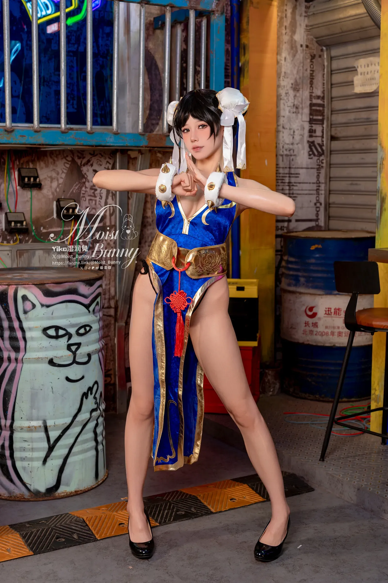 咬一口兔娘 – 街霸春丽 桃花旗袍 Cosplay-第82张