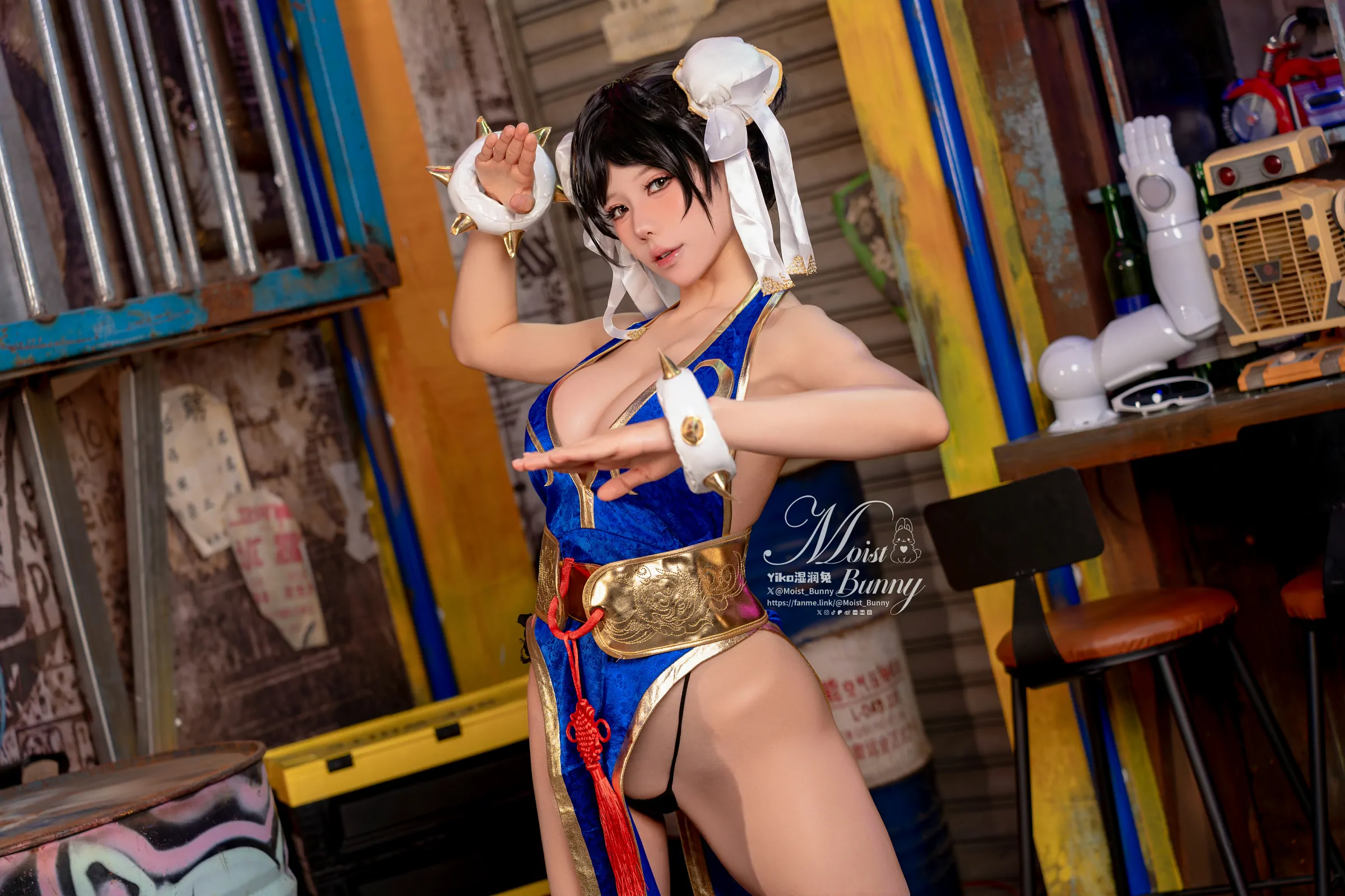 咬一口兔娘 – 街霸春丽 桃花旗袍 Cosplay-第84张