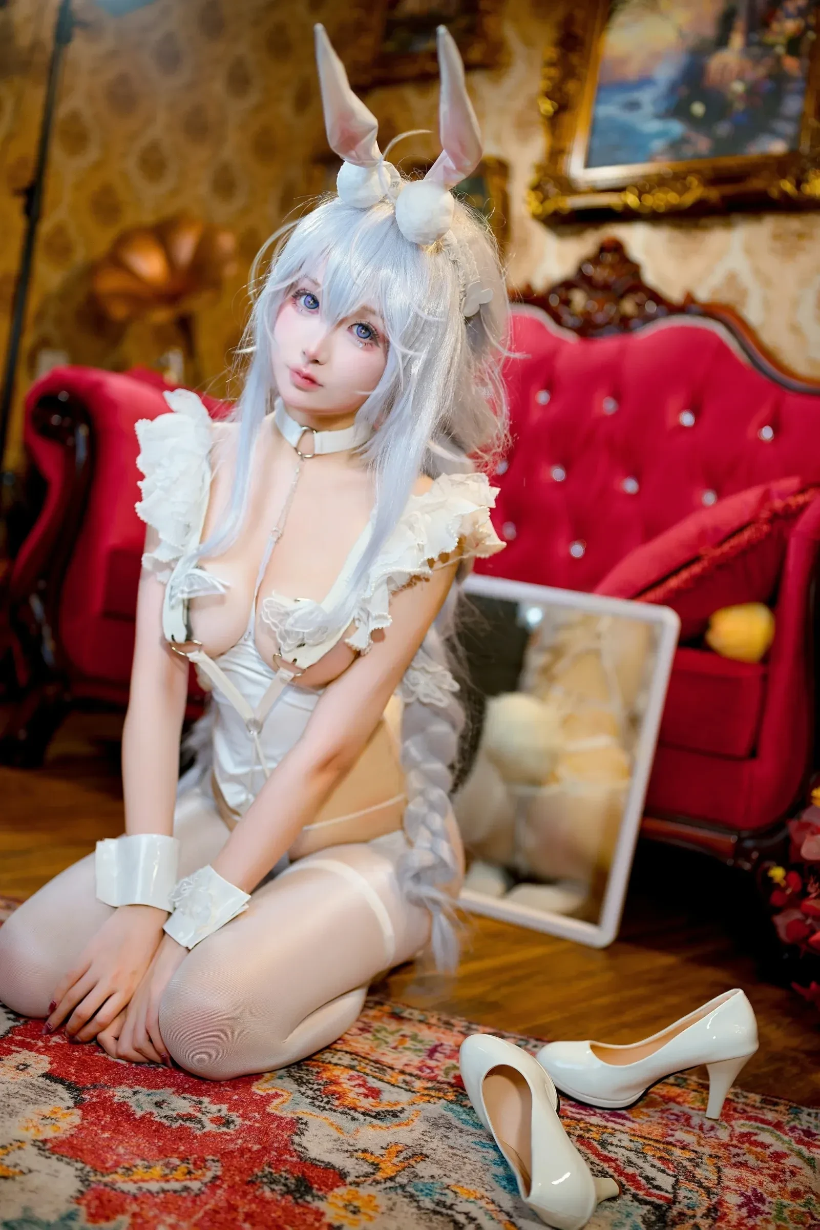 小祭漓 – 懒懒的白兔 恶毒 Cosplay-第4张