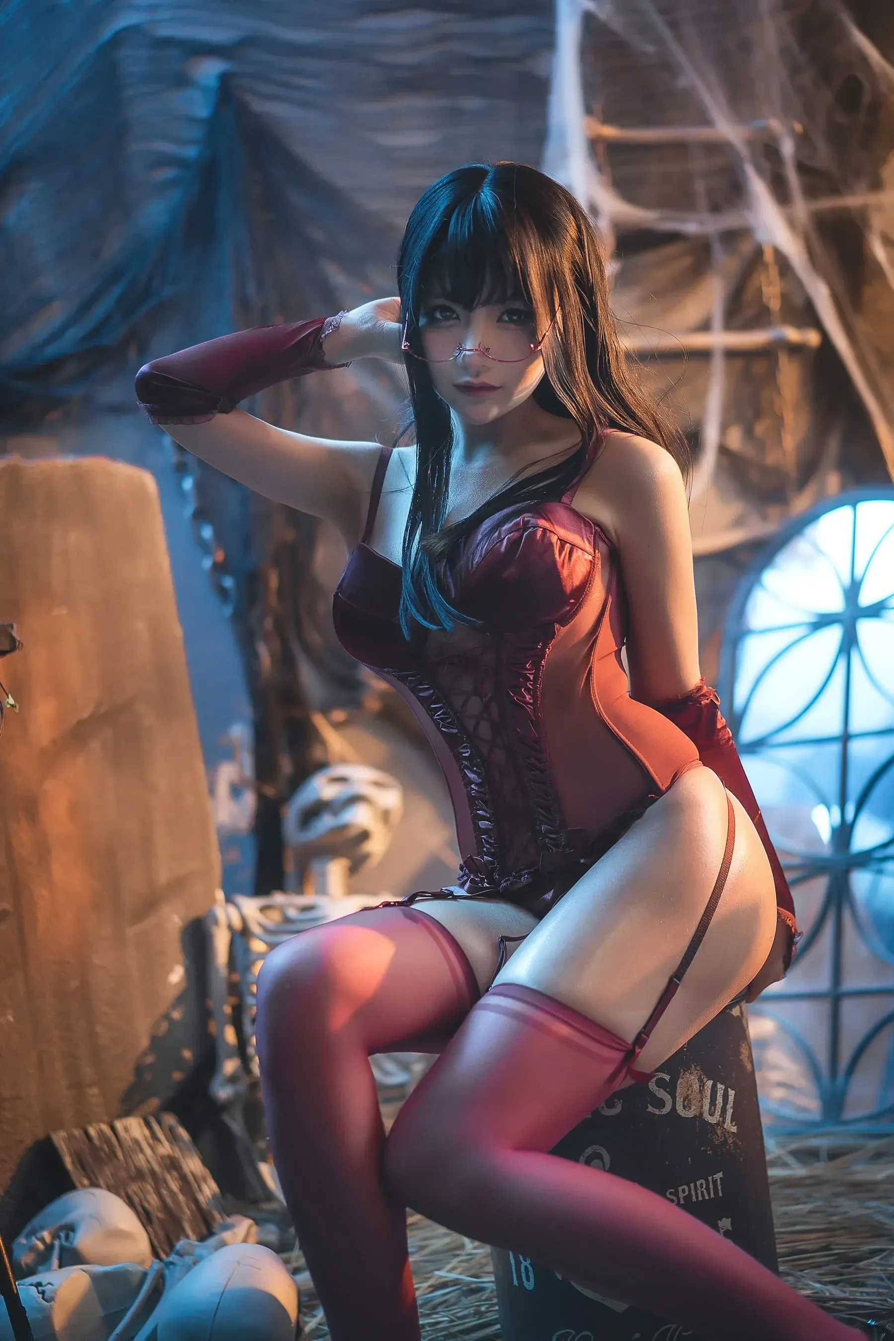 是一只熊仔吗 – 红色corset Cosplay-第15张
