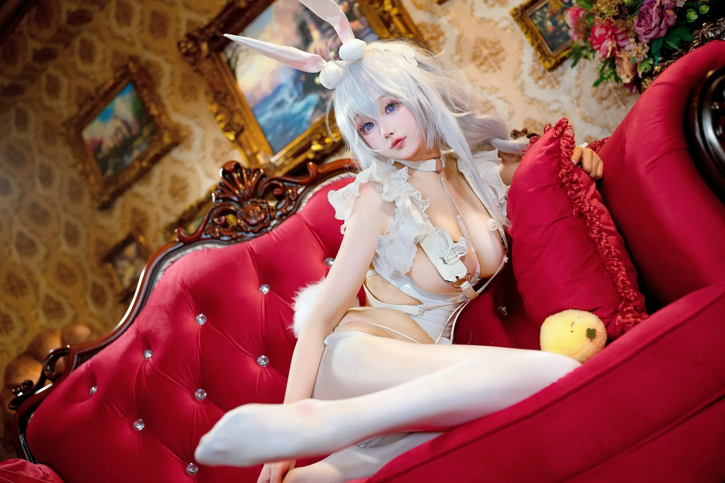 小祭漓 – 懒懒的白兔 恶毒 Cosplay-第29张