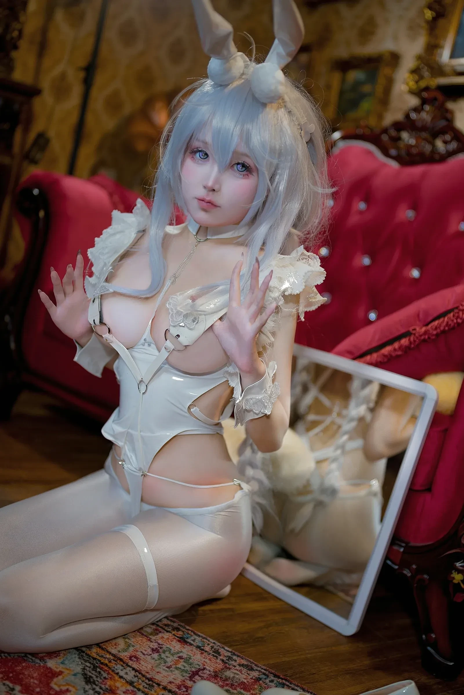 小祭漓 – 懒懒的白兔 恶毒 Cosplay-第53张