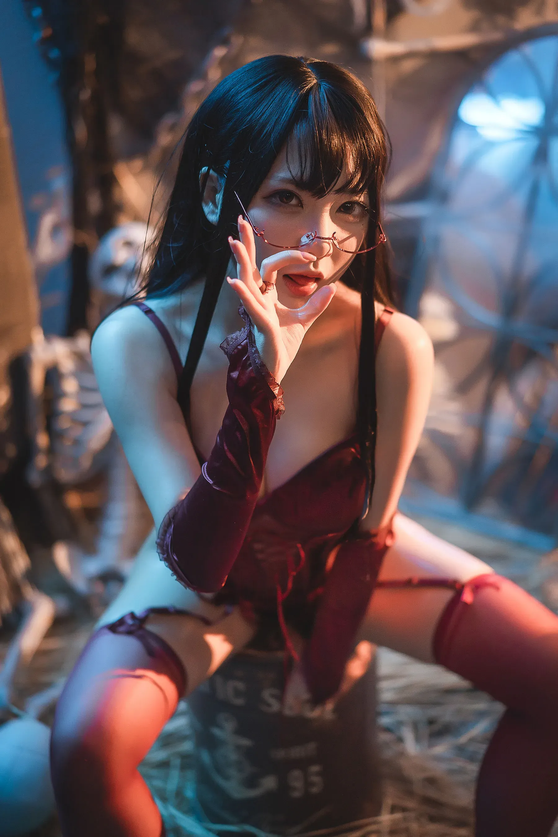 是一只熊仔吗 – 红色corset Cosplay-第65张