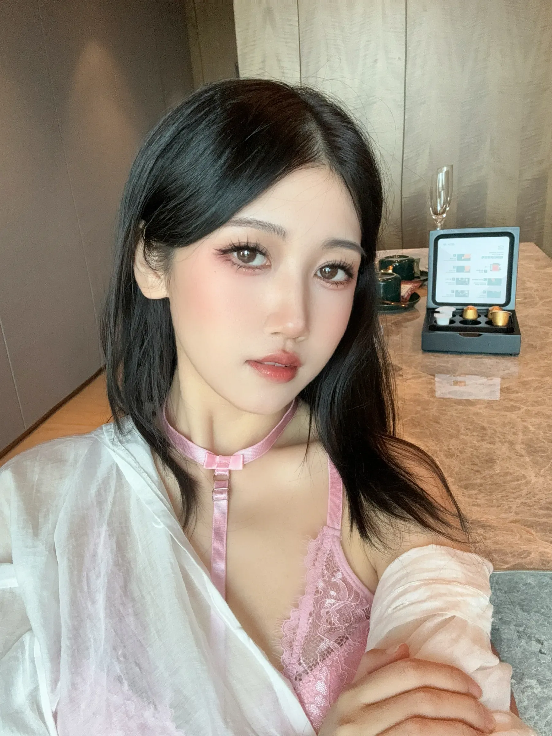 不呆猫 – 粉色衬衣女友 Cosplay-第5张