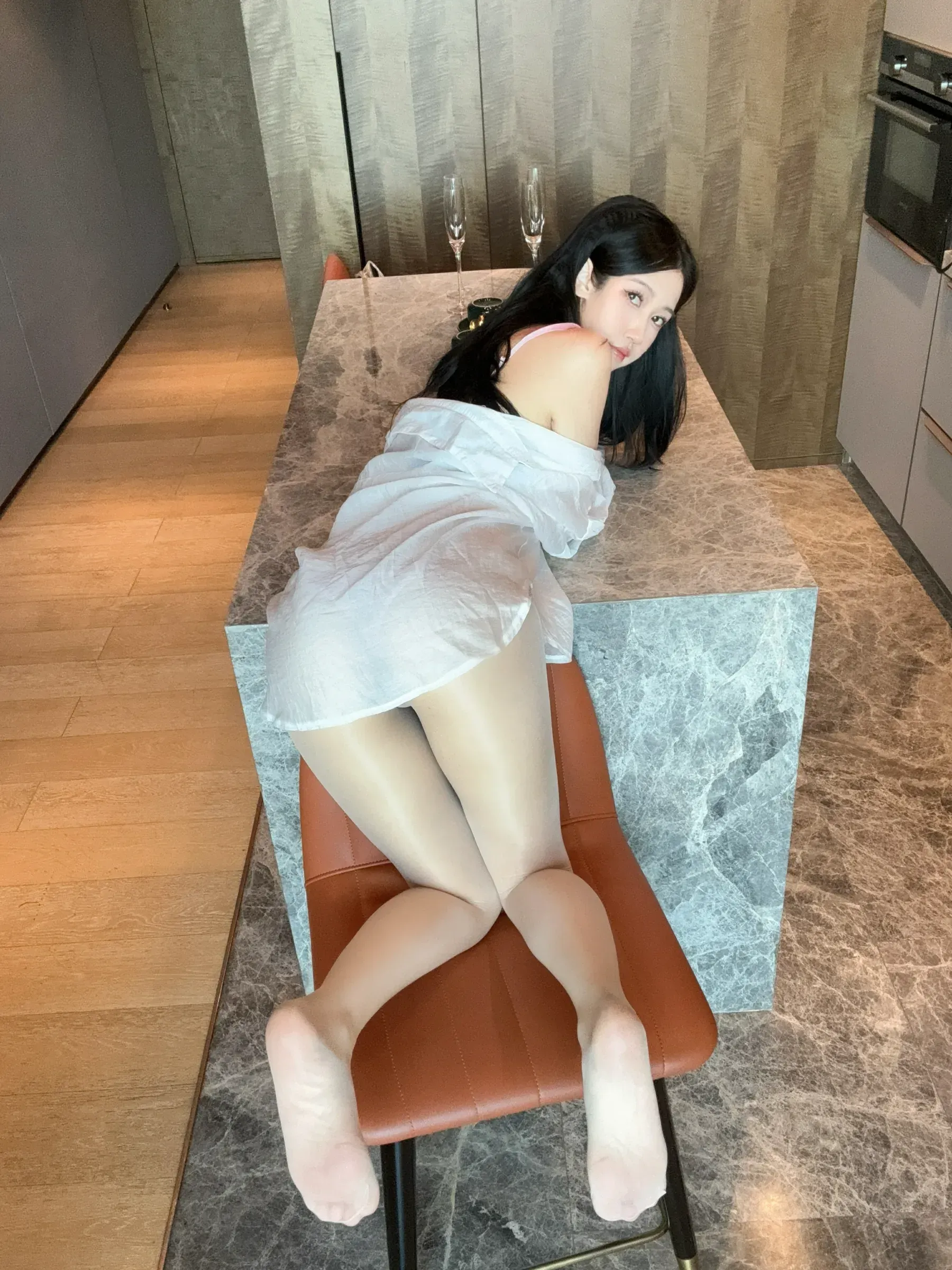 不呆猫 – 粉色衬衣女友 Cosplay-第8张