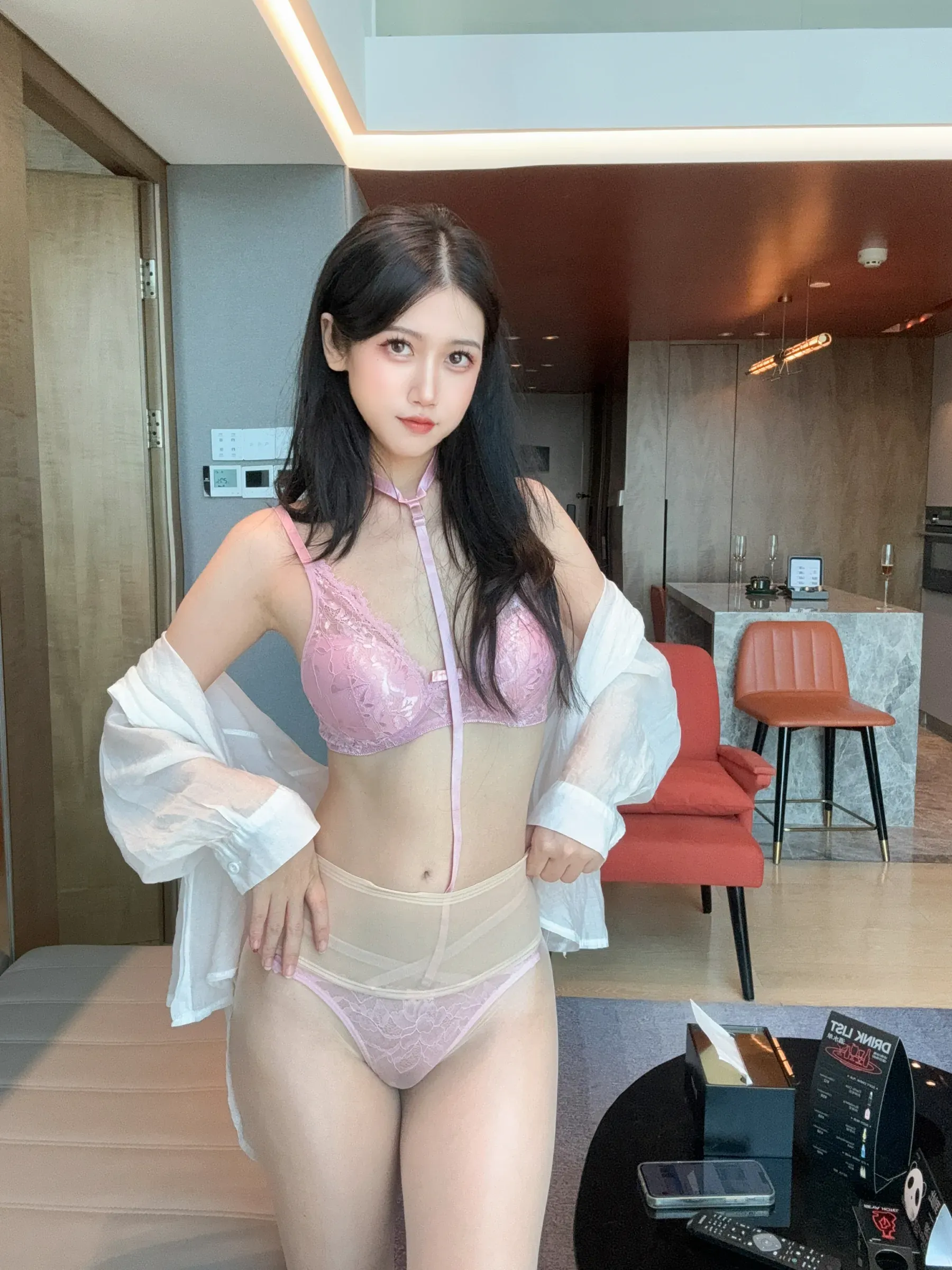不呆猫 – 粉色衬衣女友 Cosplay-第62张