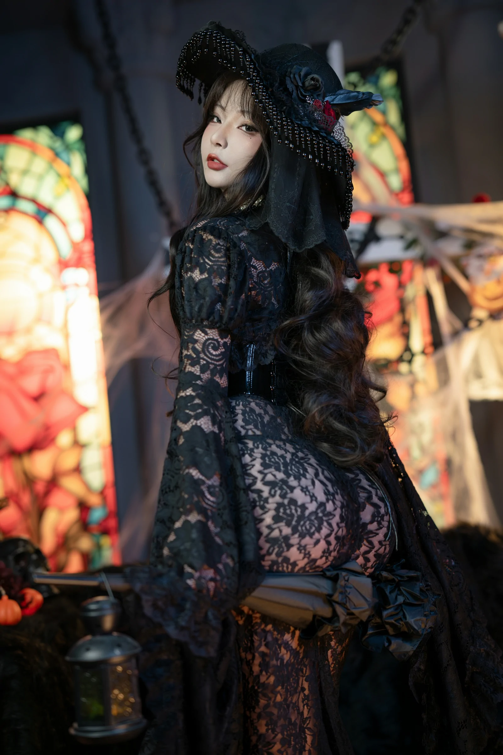 yuuhui玉汇 – 万圣节特辑 – 魔女狂欢夜 Cosplay-第1张