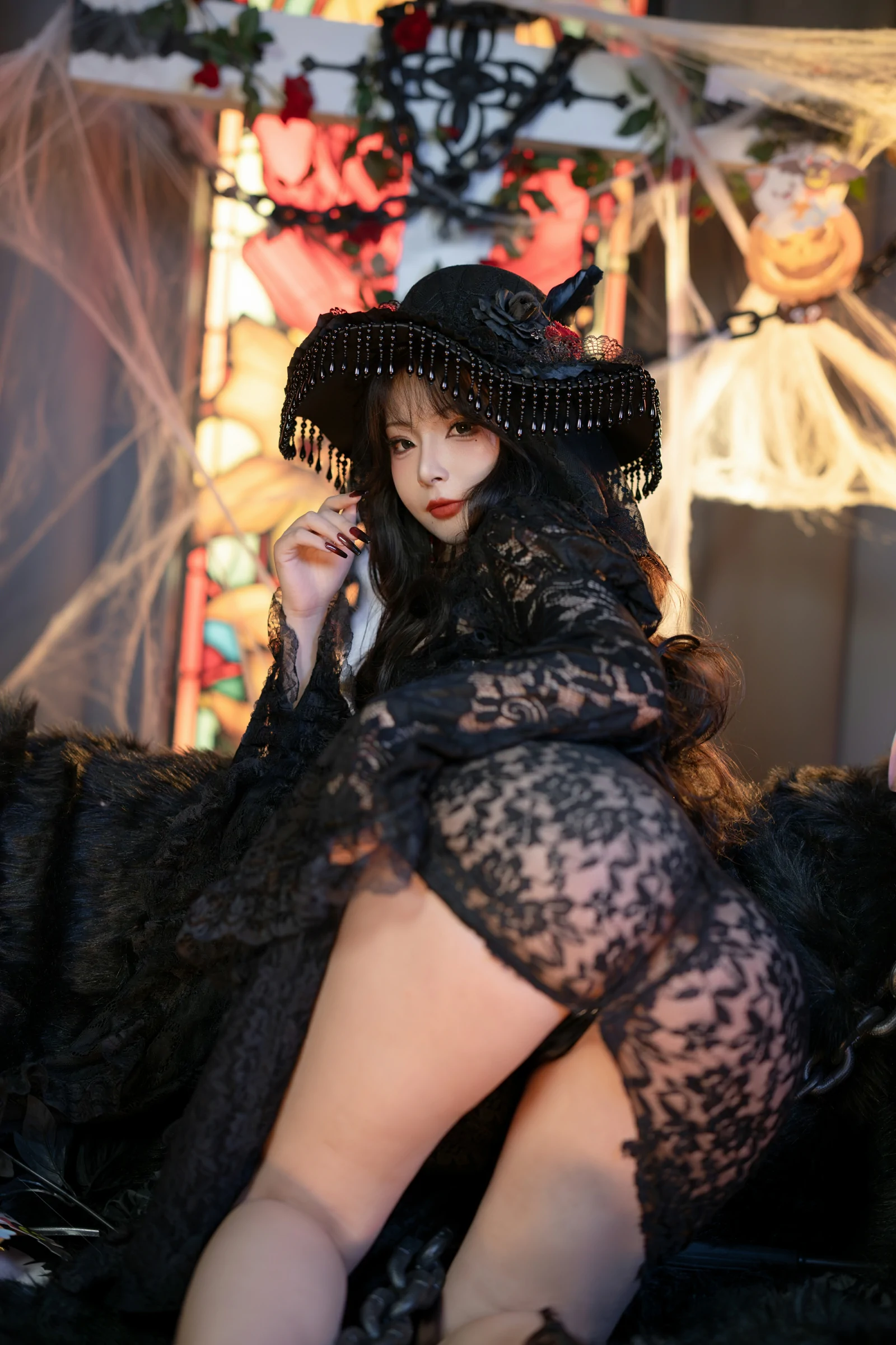 yuuhui玉汇 – 万圣节特辑 – 魔女狂欢夜 Cosplay-第11张