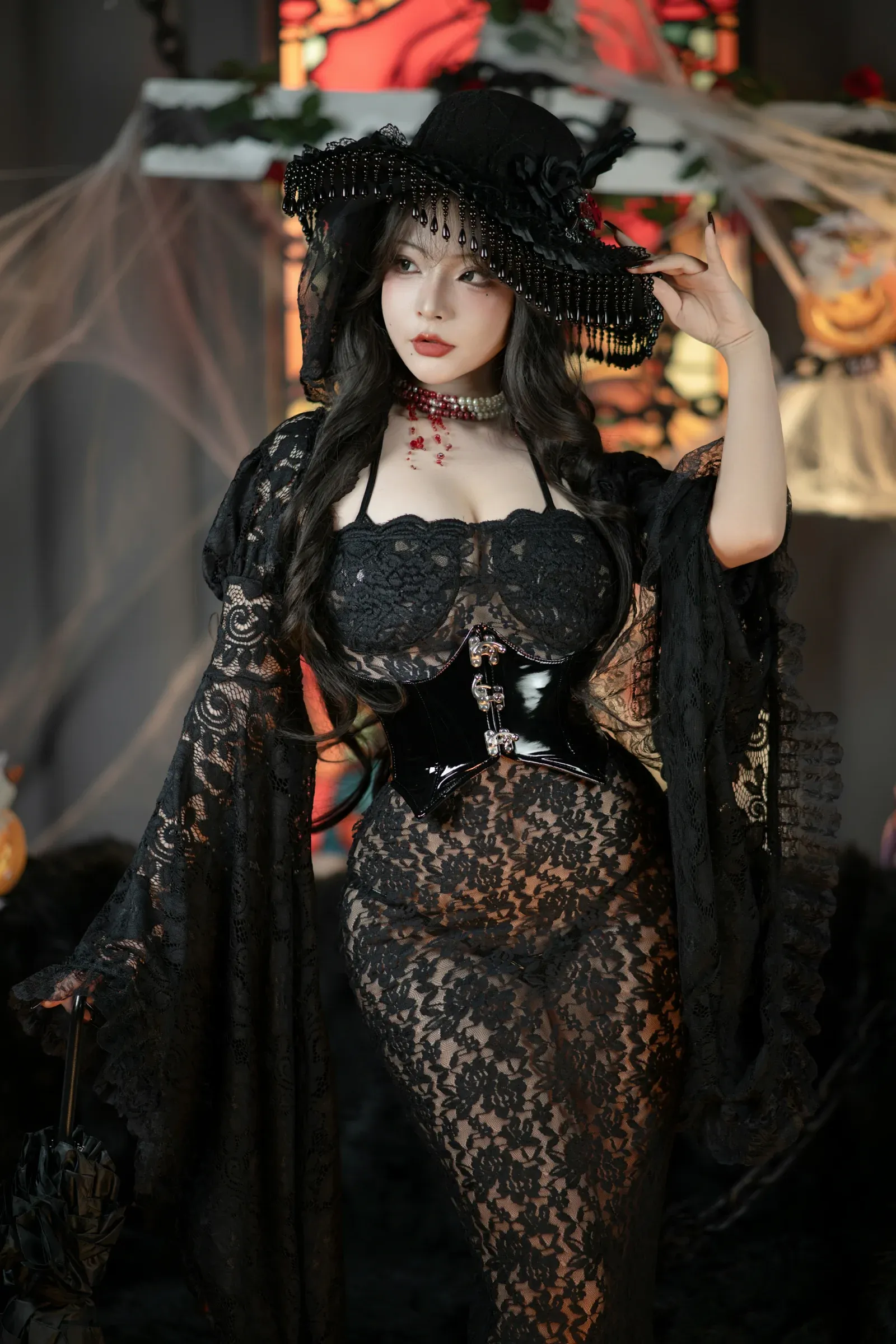 yuuhui玉汇 – 万圣节特辑 – 魔女狂欢夜 Cosplay-第129张