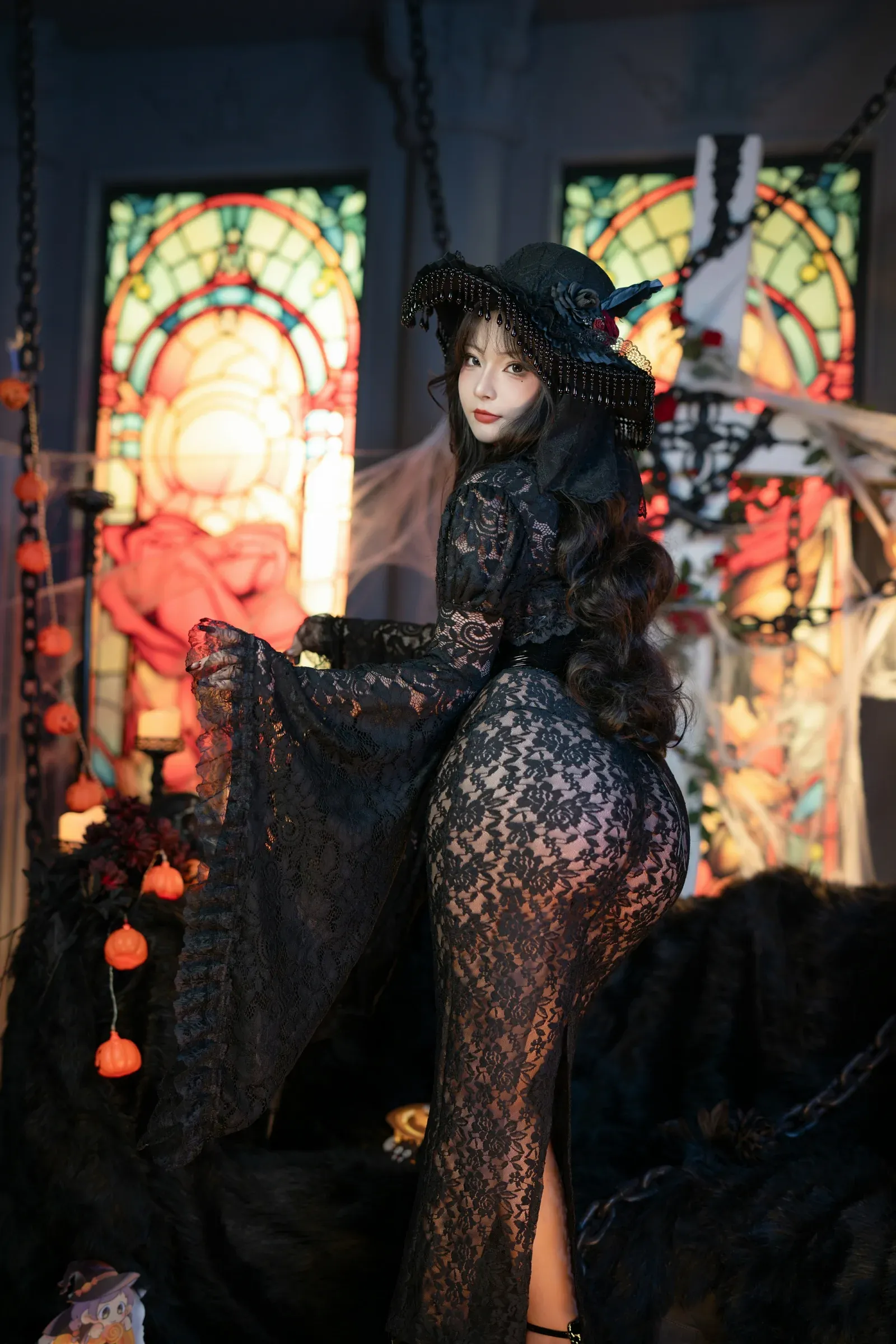 yuuhui玉汇 – 万圣节特辑 – 魔女狂欢夜 Cosplay-第132张