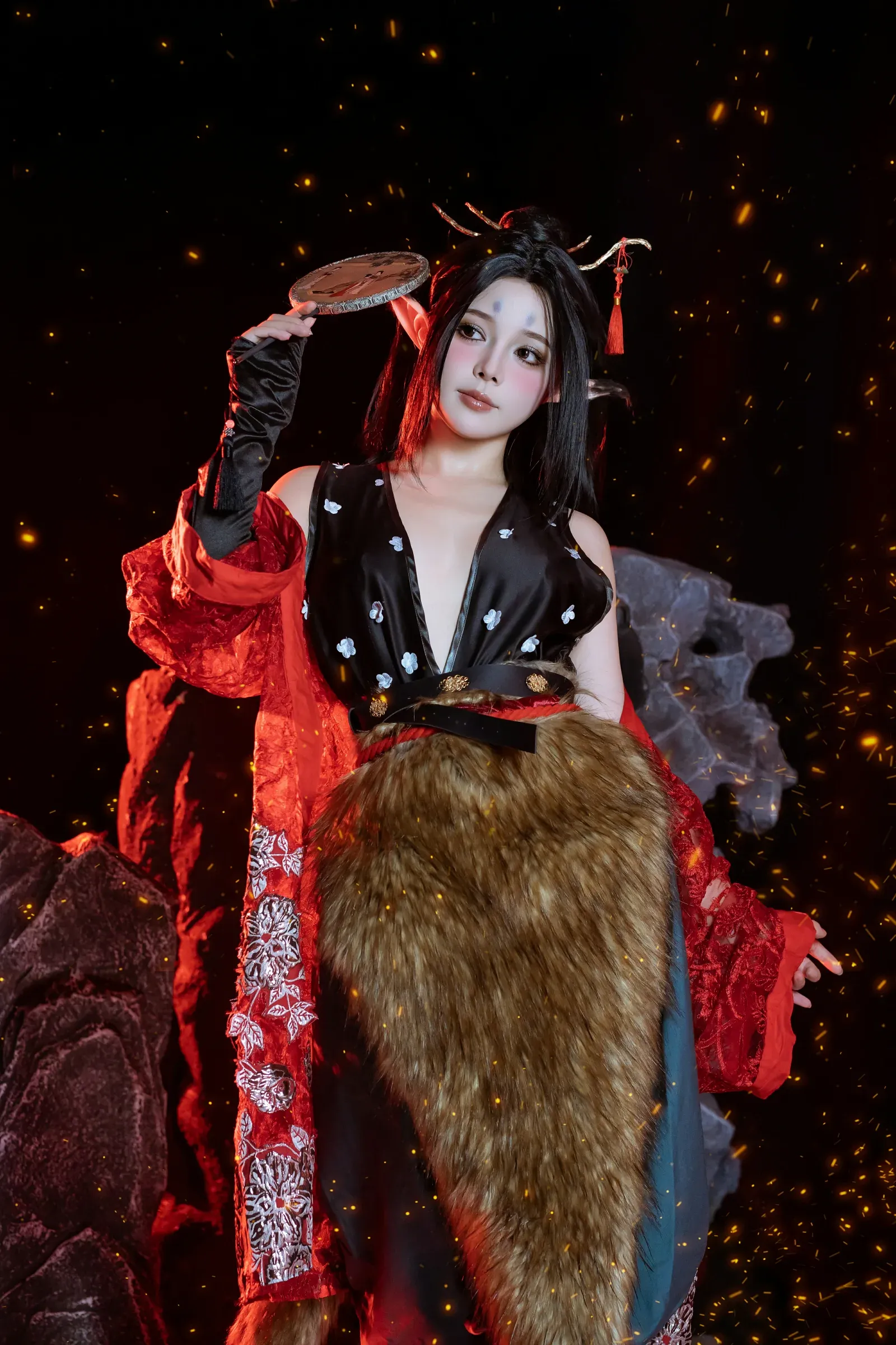 七月喵子 – 黑神话萍萍 Cosplay-第79张