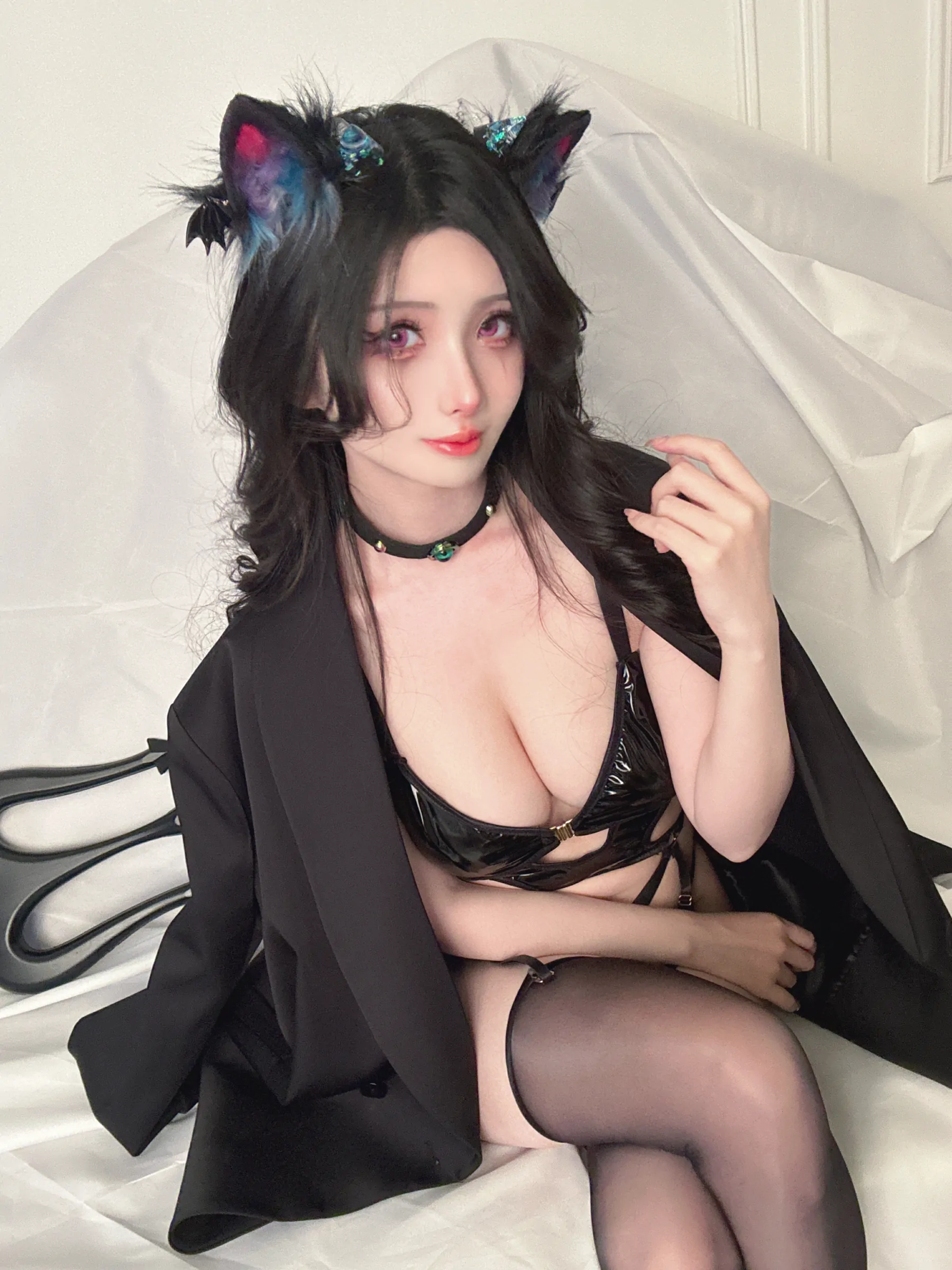 星之迟迟 – 万圣节小恶魔猫耳 Cosplay-第5张