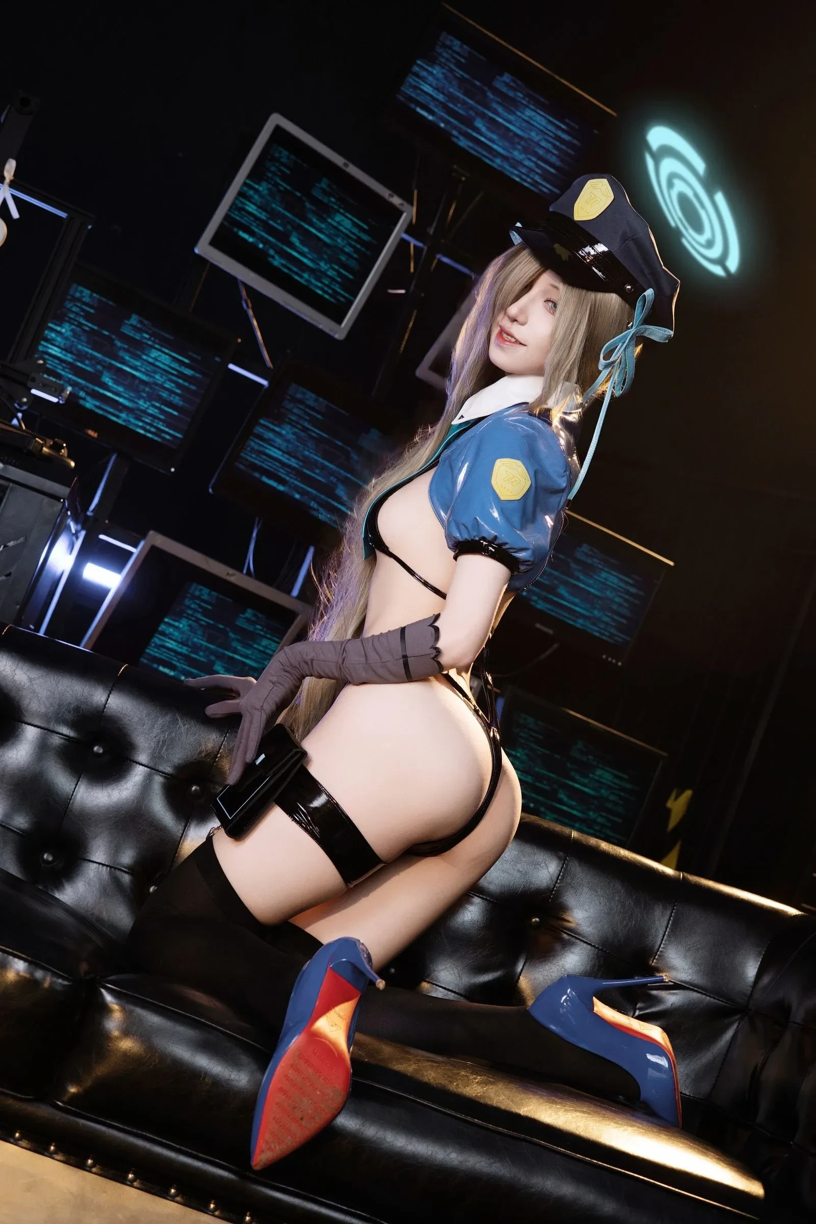 双木扶苏 – 碧蓝档案 一之濑明日奈 警察ver Cosplay-第8张
