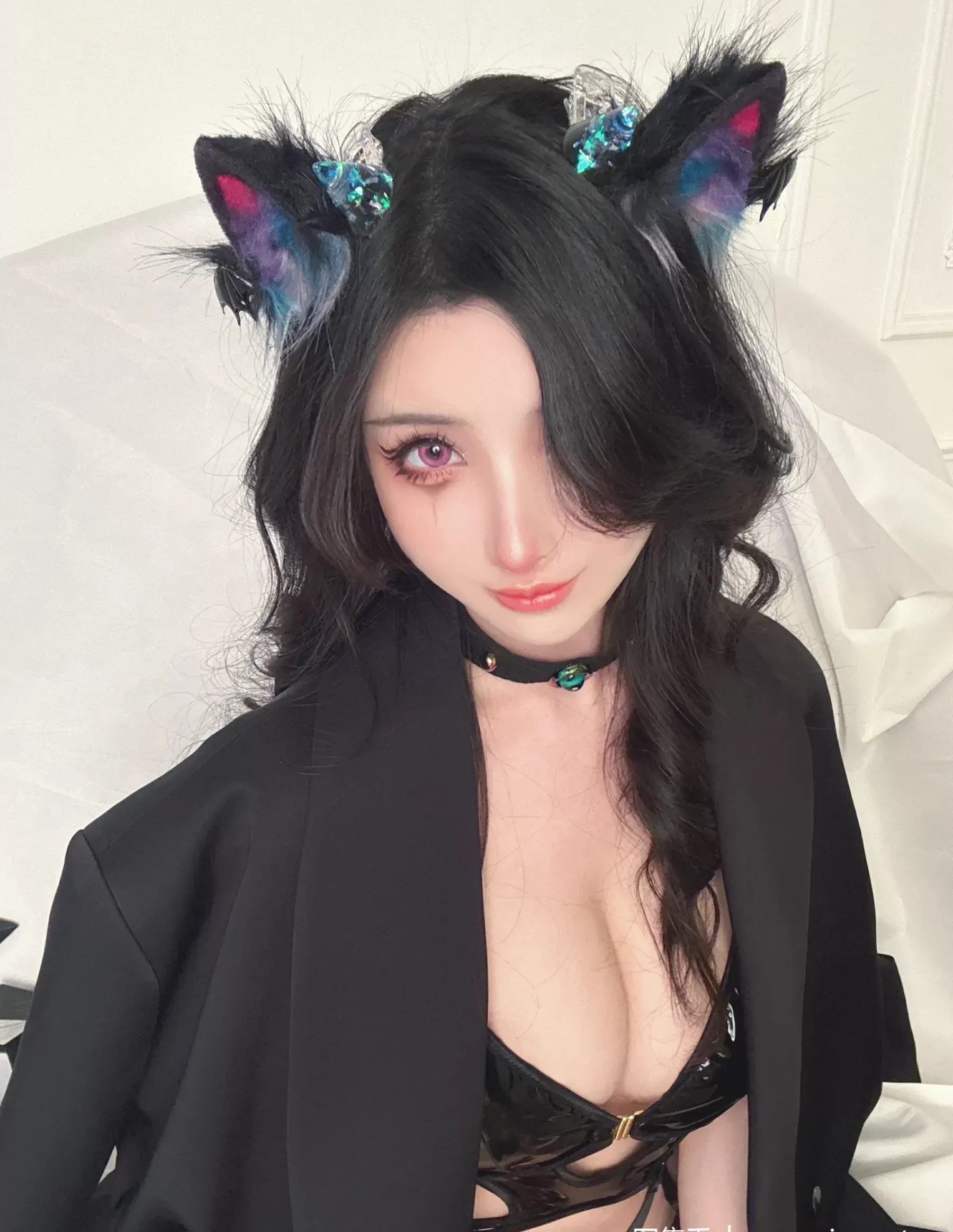 星之迟迟 – 万圣节小恶魔猫耳 Cosplay-第28张