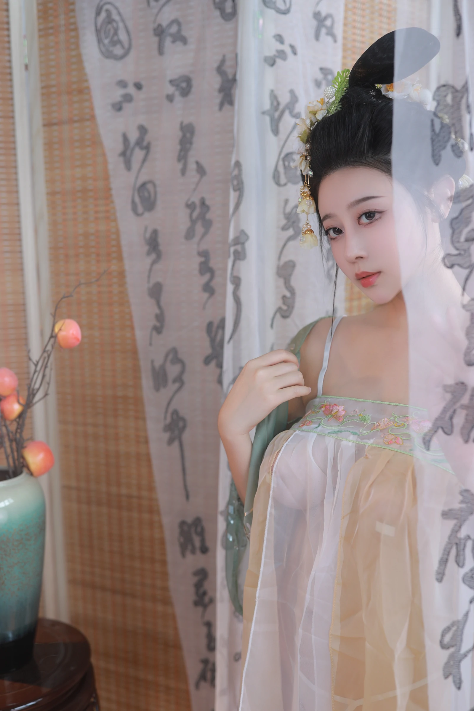 奈汐酱nice – 古风青纱曦 Cosplay-第3张