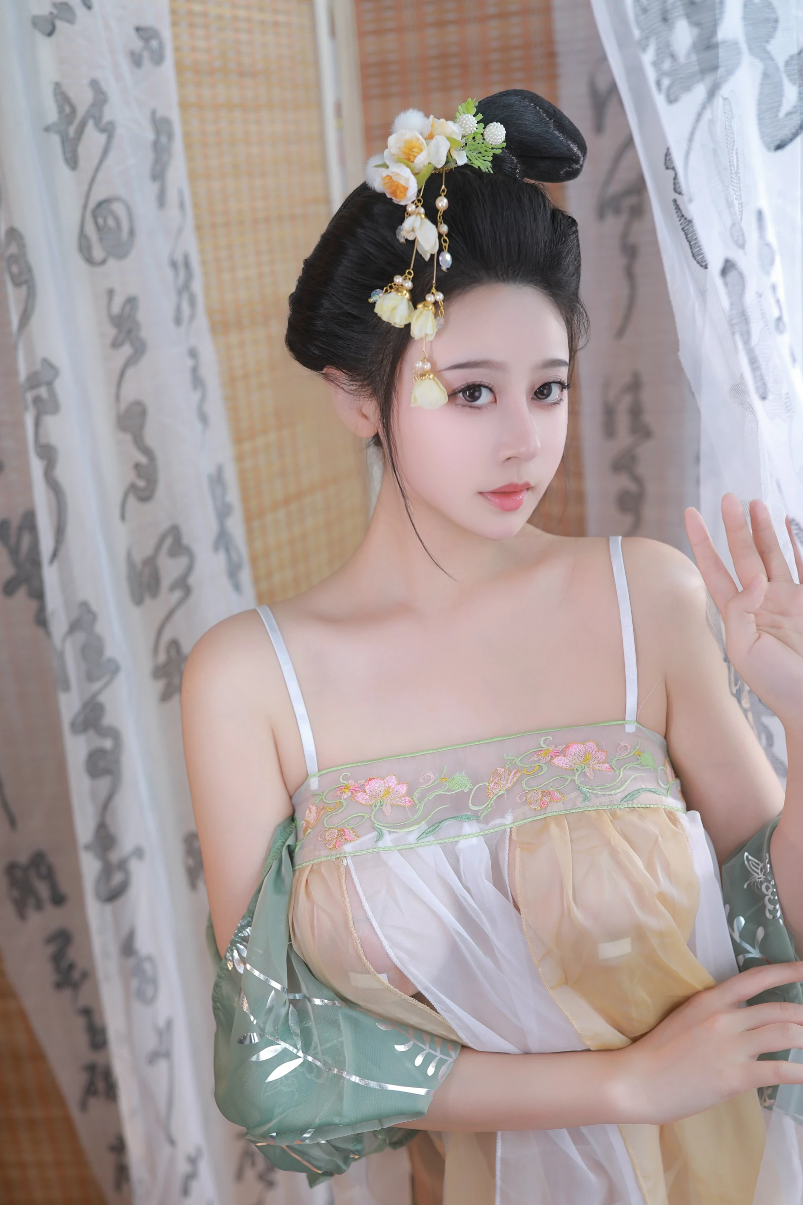奈汐酱nice – 古风青纱曦 Cosplay-第1张