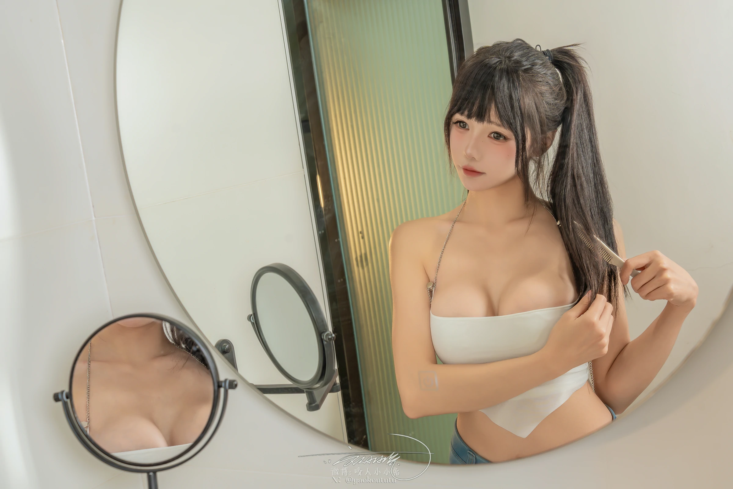 咬一口兔娘 7月作品『自助洗衣房』怦然心动 Cosplay-第16张