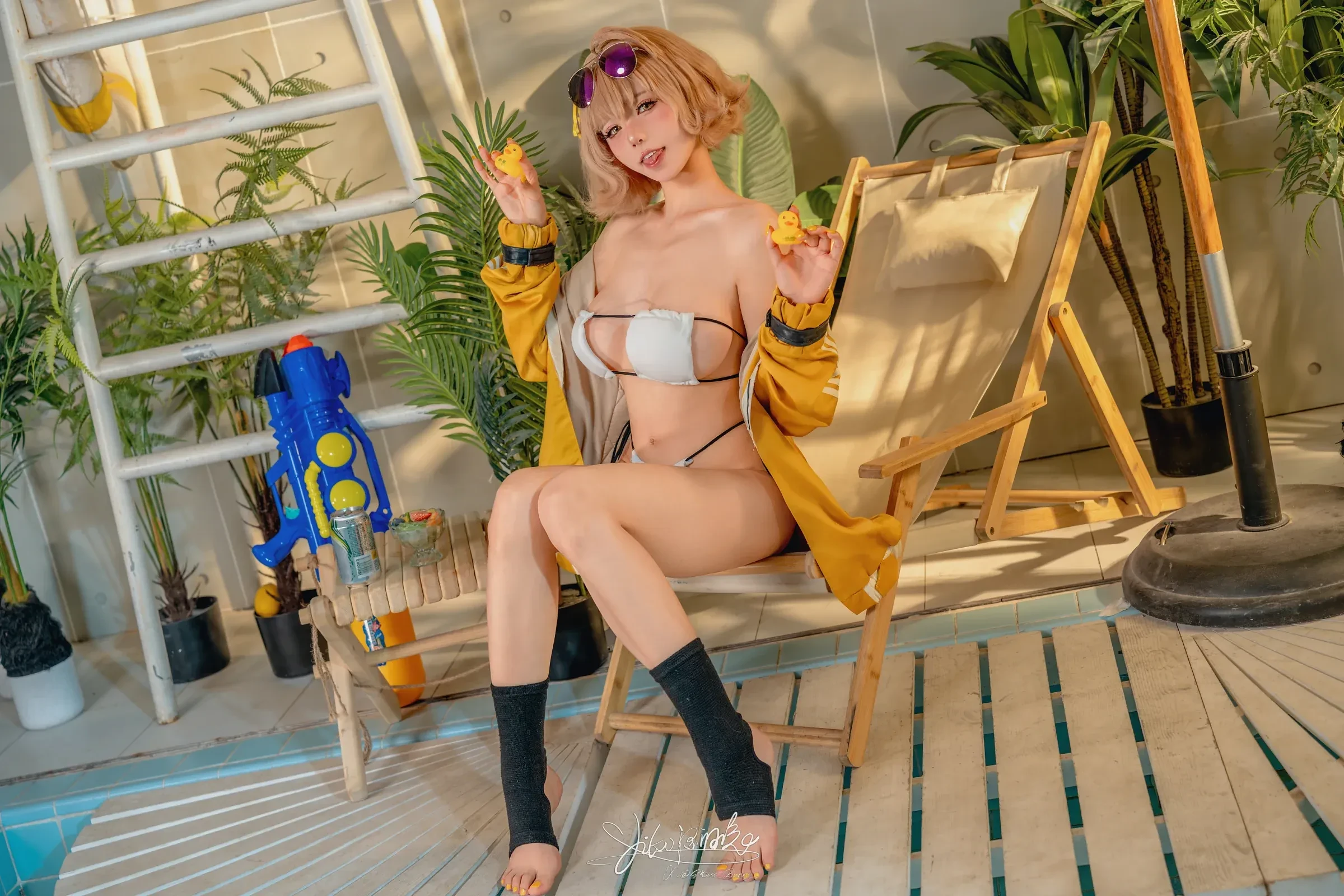 咬一口兔娘（黏黏团子兔） – 『闪耀夏日-阿尼斯』 恋爱告急 Cosplay-第78张