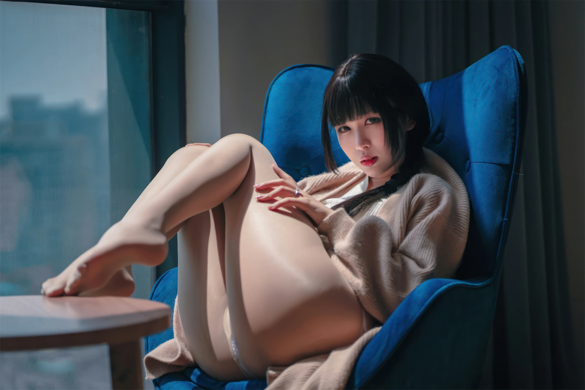 轩萧学姐 – 肉丝家妻 Cosplay-第1张