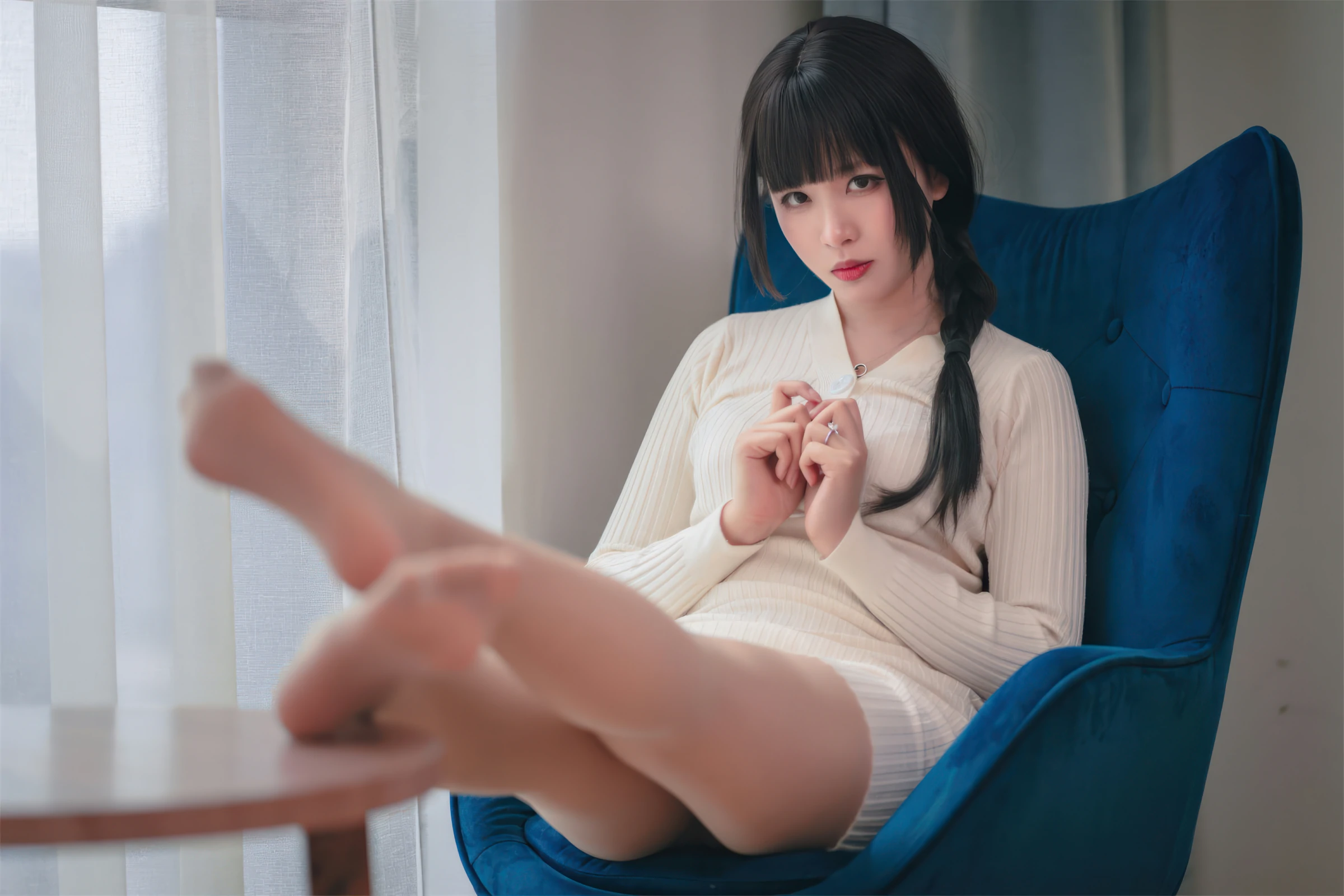 轩萧学姐 – 肉丝家妻 Cosplay-第17张