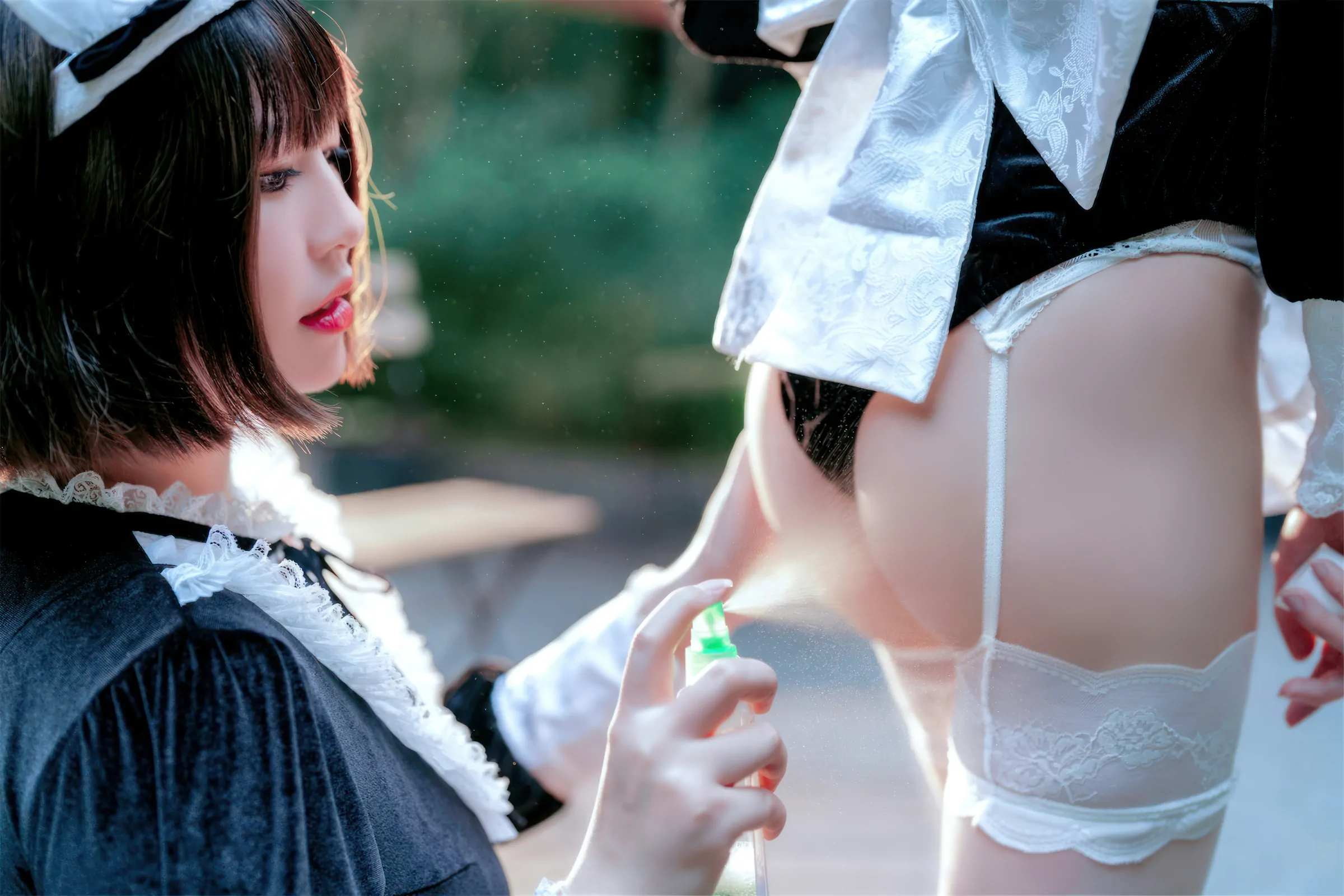 半半子面饼仙儿 – メイド姉妹 Cosplay-第4张
