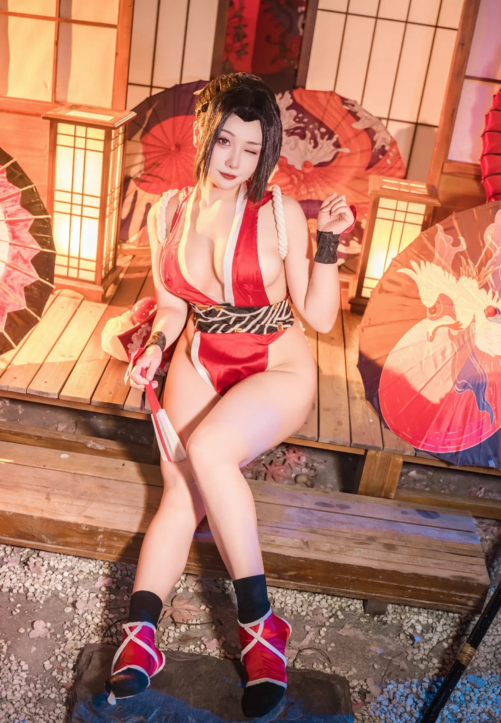 三刀刀miido – 不知火舞 女忍者 Cosplay-第3张