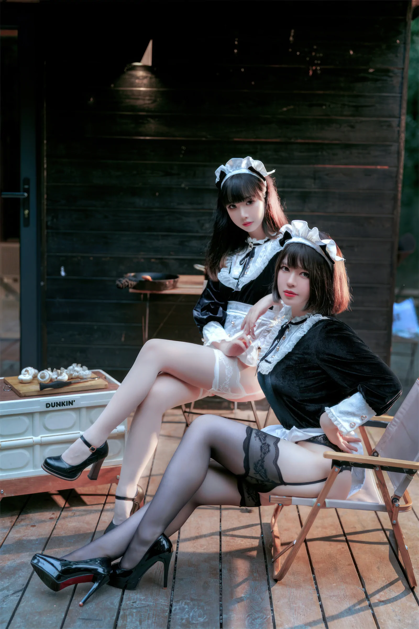 半半子面饼仙儿 – メイド姉妹 Cosplay-第69张