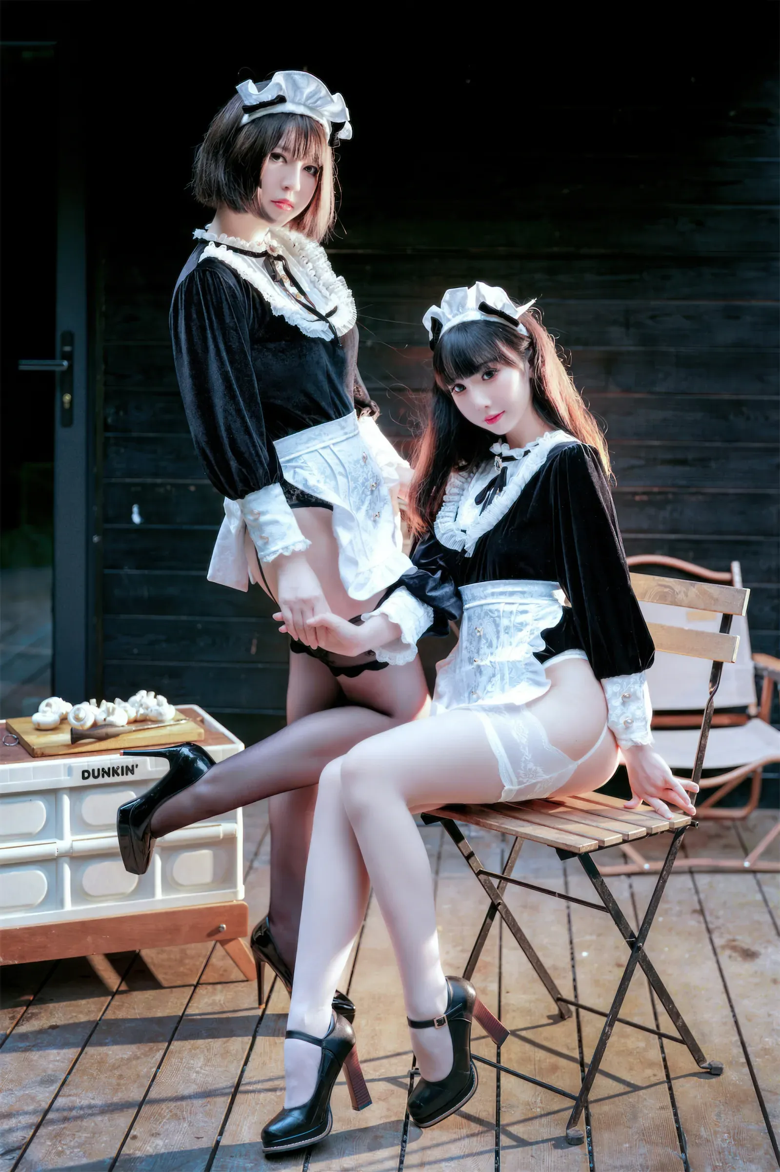半半子面饼仙儿 – メイド姉妹 Cosplay-第72张