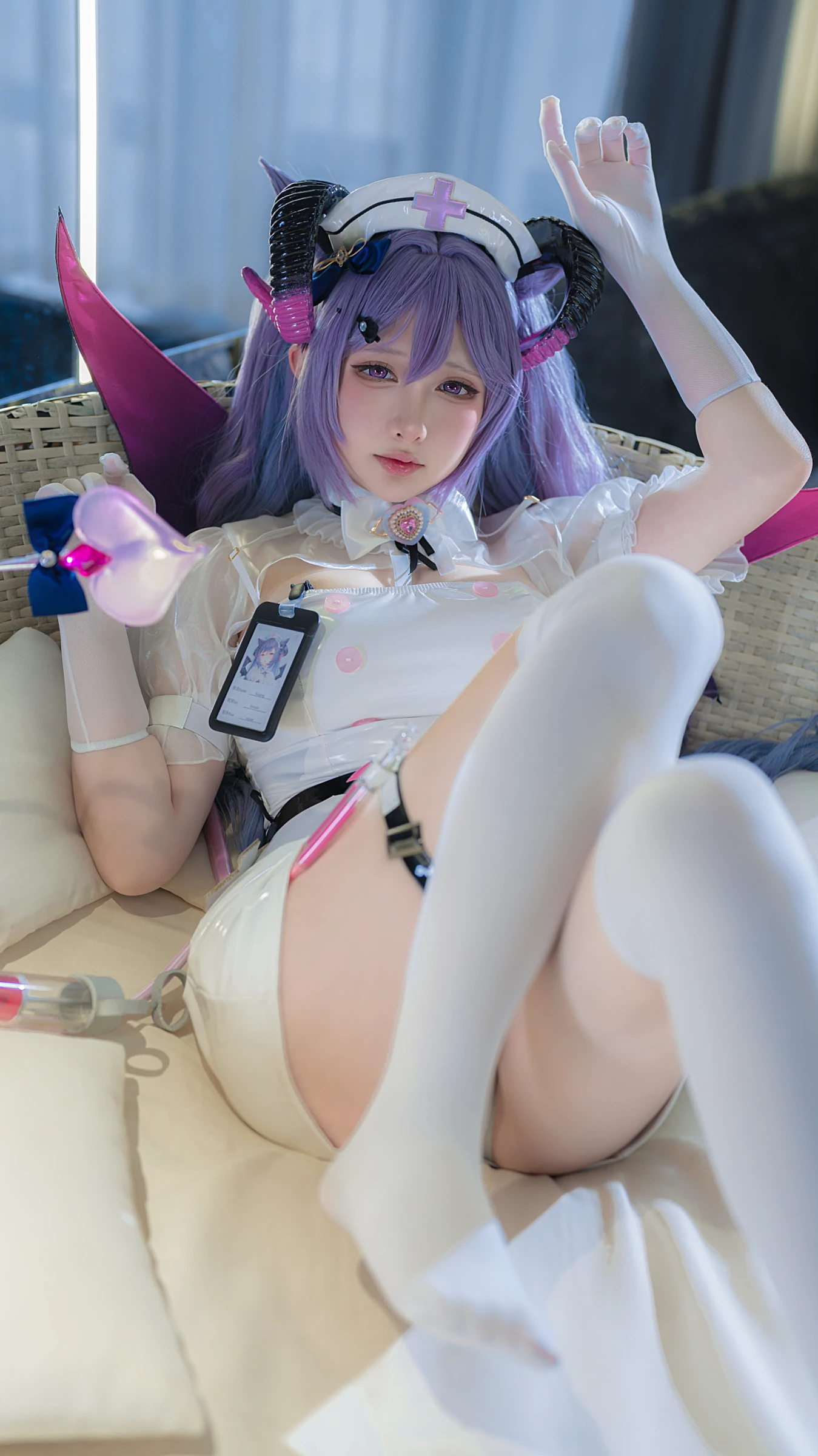 樱梨梨 – 刻晴魅魔护士 Cosplay-第4张
