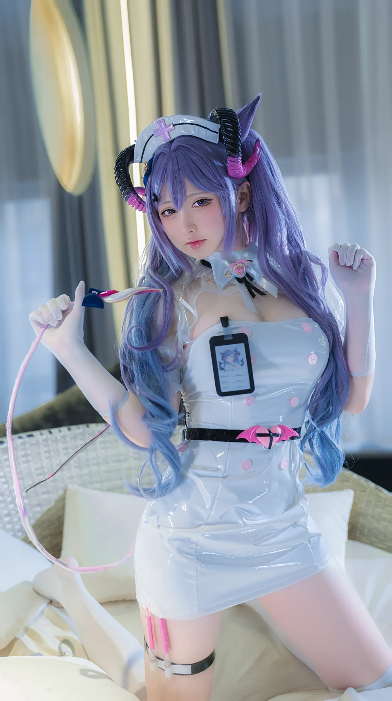 樱梨梨 – 刻晴魅魔护士 Cosplay-第8张