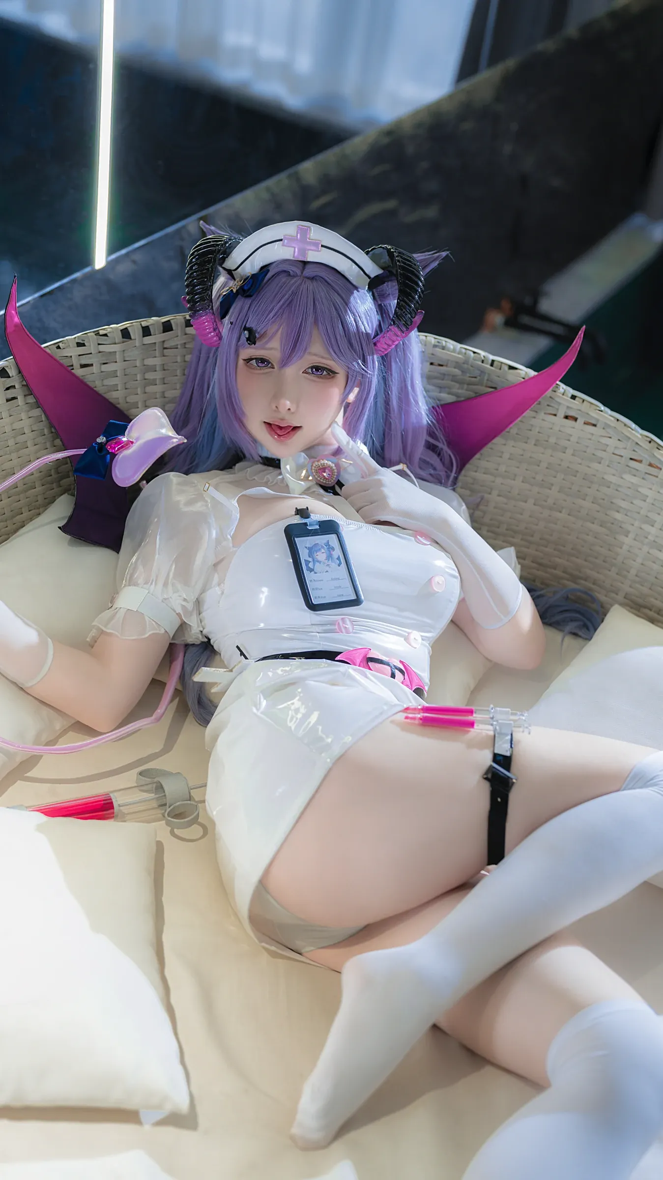 樱梨梨 – 刻晴魅魔护士 Cosplay-第9张