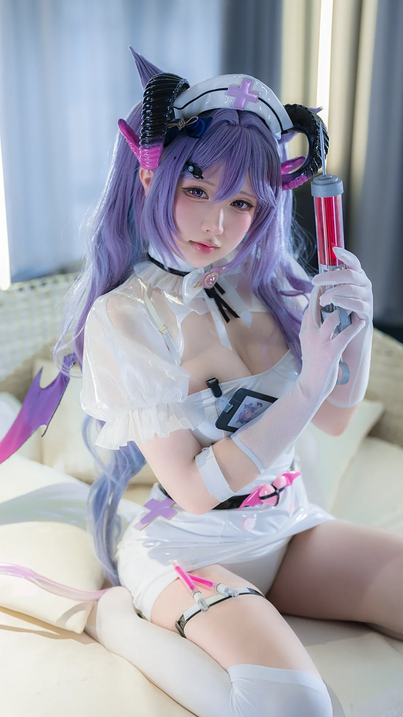 樱梨梨 – 刻晴魅魔护士 Cosplay-第10张