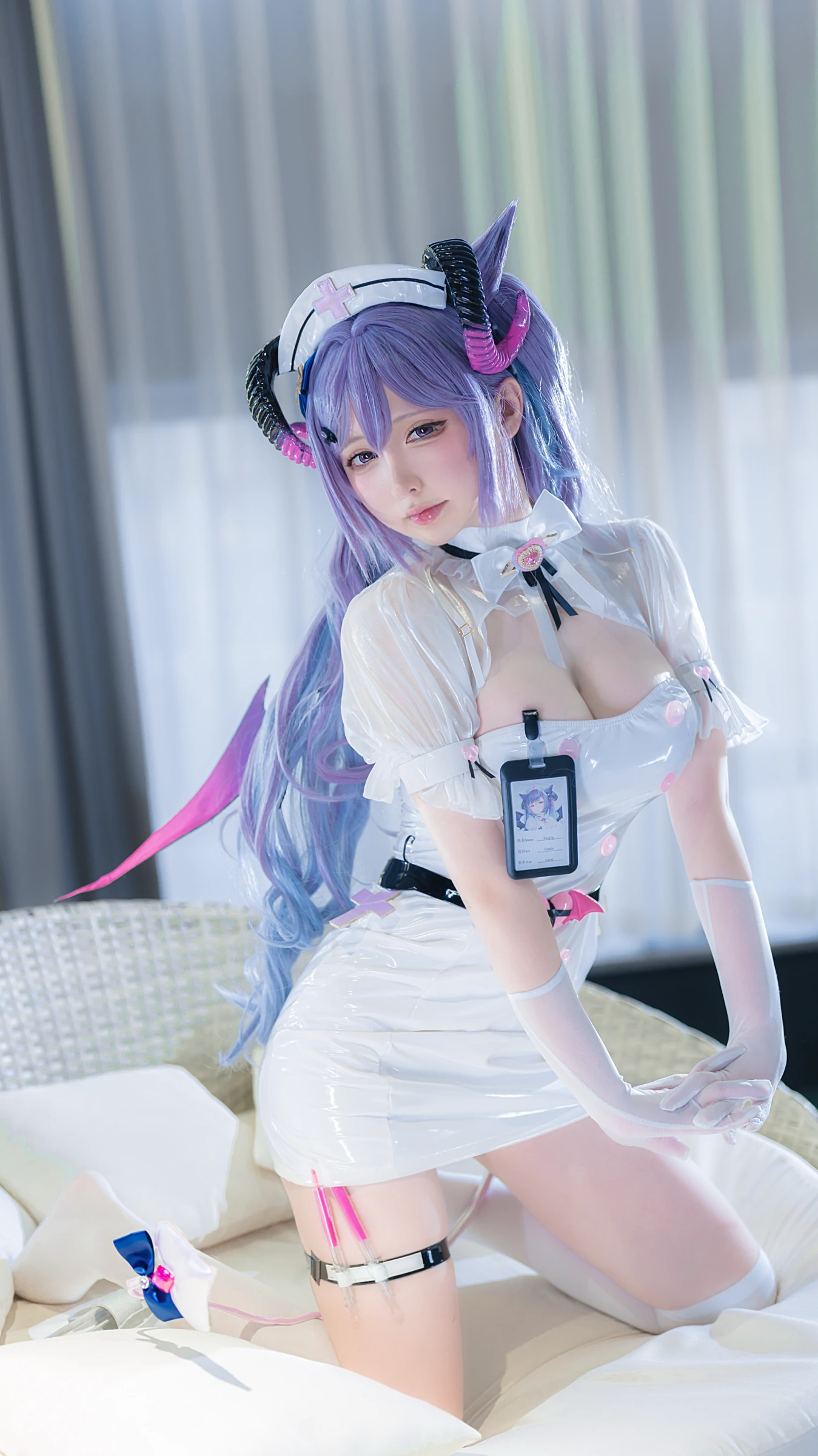 樱梨梨 – 刻晴魅魔护士 Cosplay-第12张
