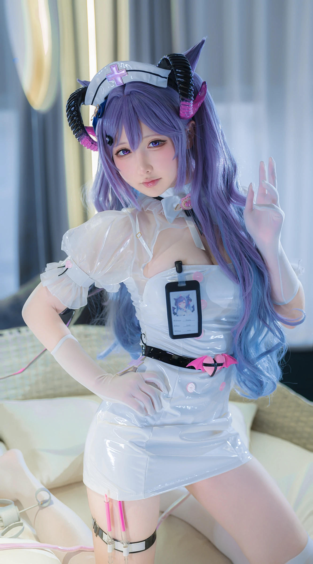 樱梨梨 – 刻晴魅魔护士 Cosplay-第16张
