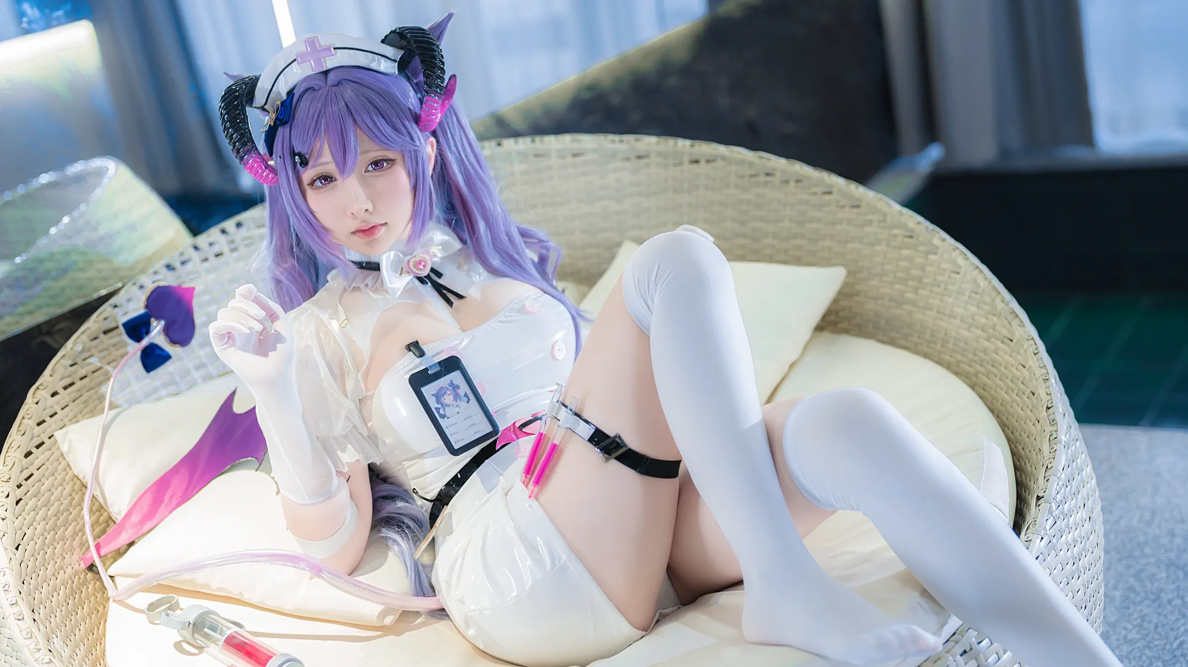 樱梨梨 – 刻晴魅魔护士 Cosplay-第27张