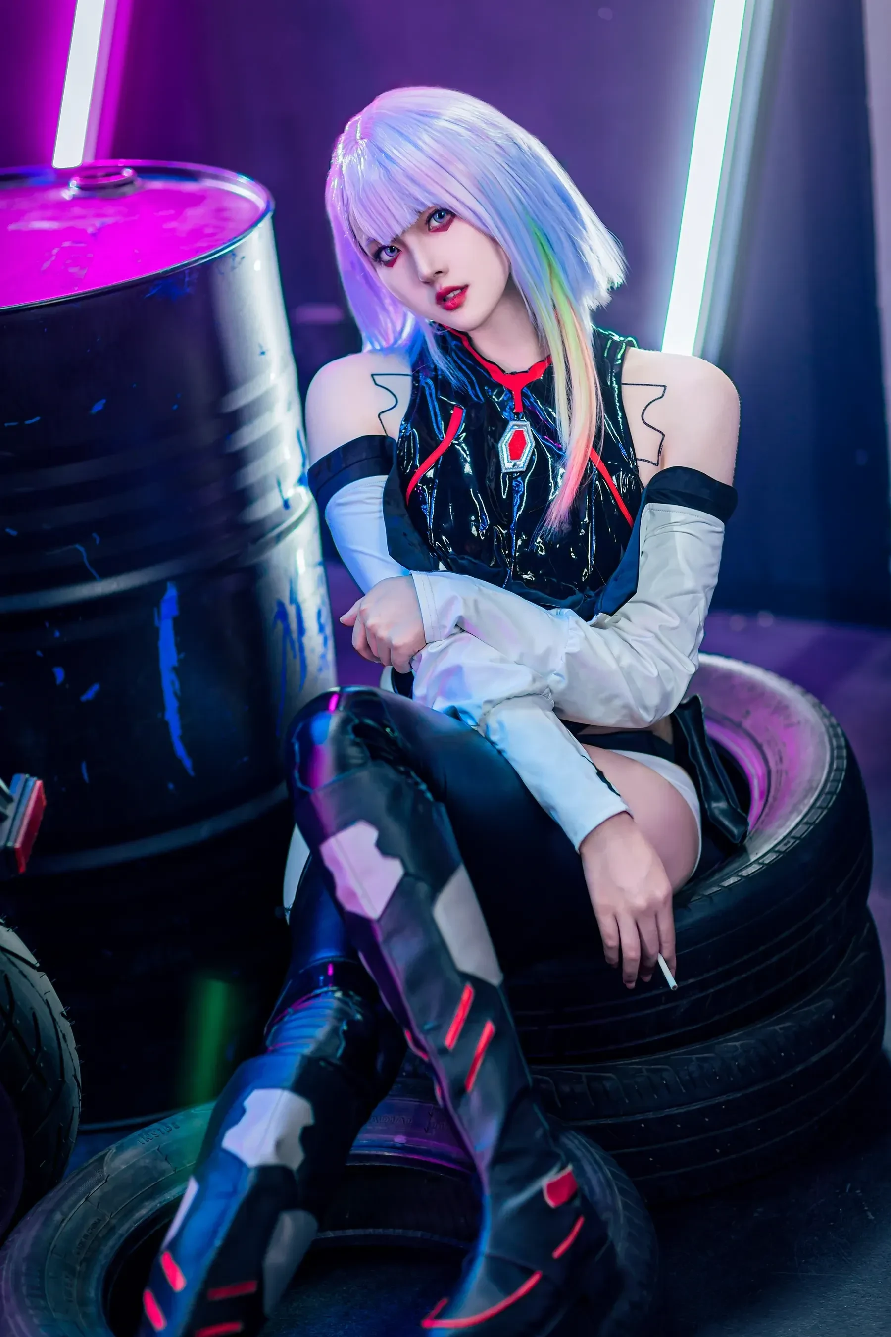 Natsuko夏夏子 – 赛博朋克边缘行者Lucy Cosplay-第6张