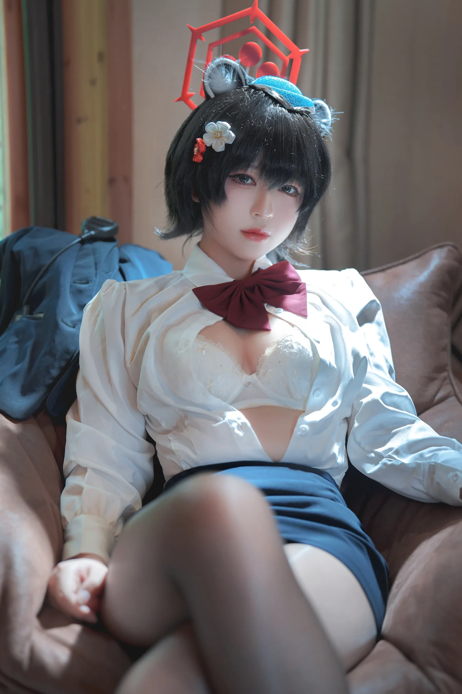 半半子 – ガイド春日ツバキ Cosplay-第30张