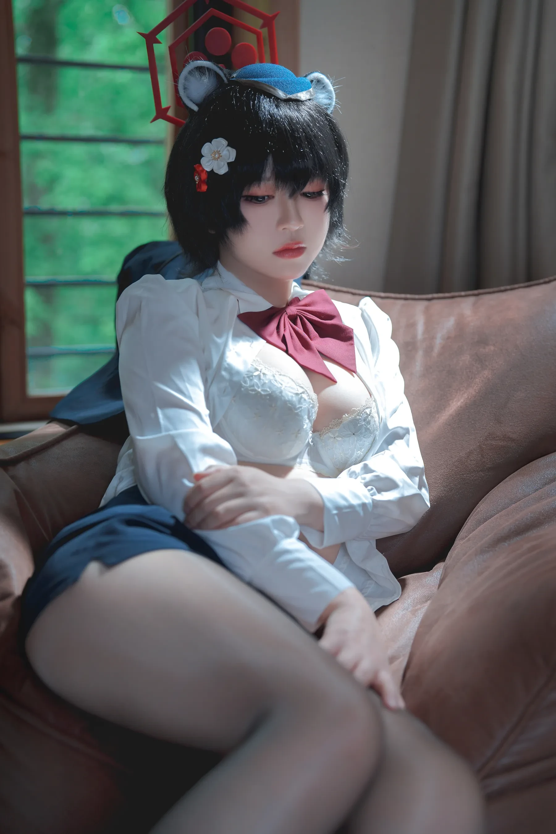 半半子 – ガイド春日ツバキ Cosplay-第31张