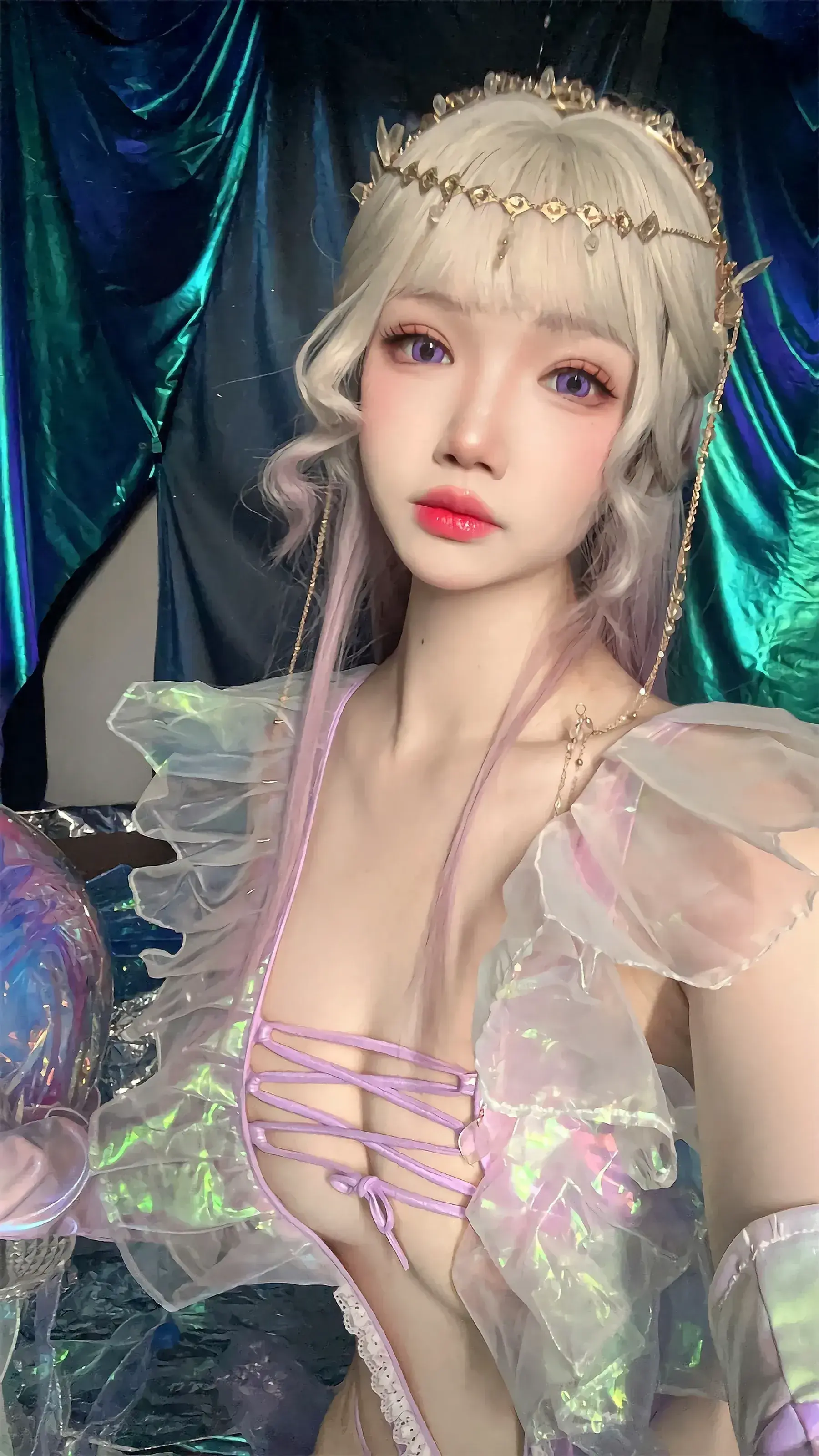 雪晴Astra – 水母镭射泳衣 Cosplay-第53张
