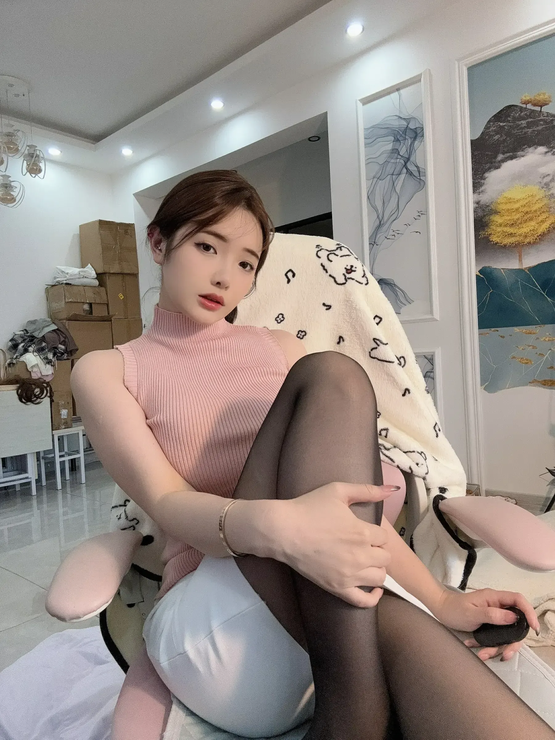 雯妹不讲道理 – 520女友本-黑丝背心包臀裙 Cosplay-第27张