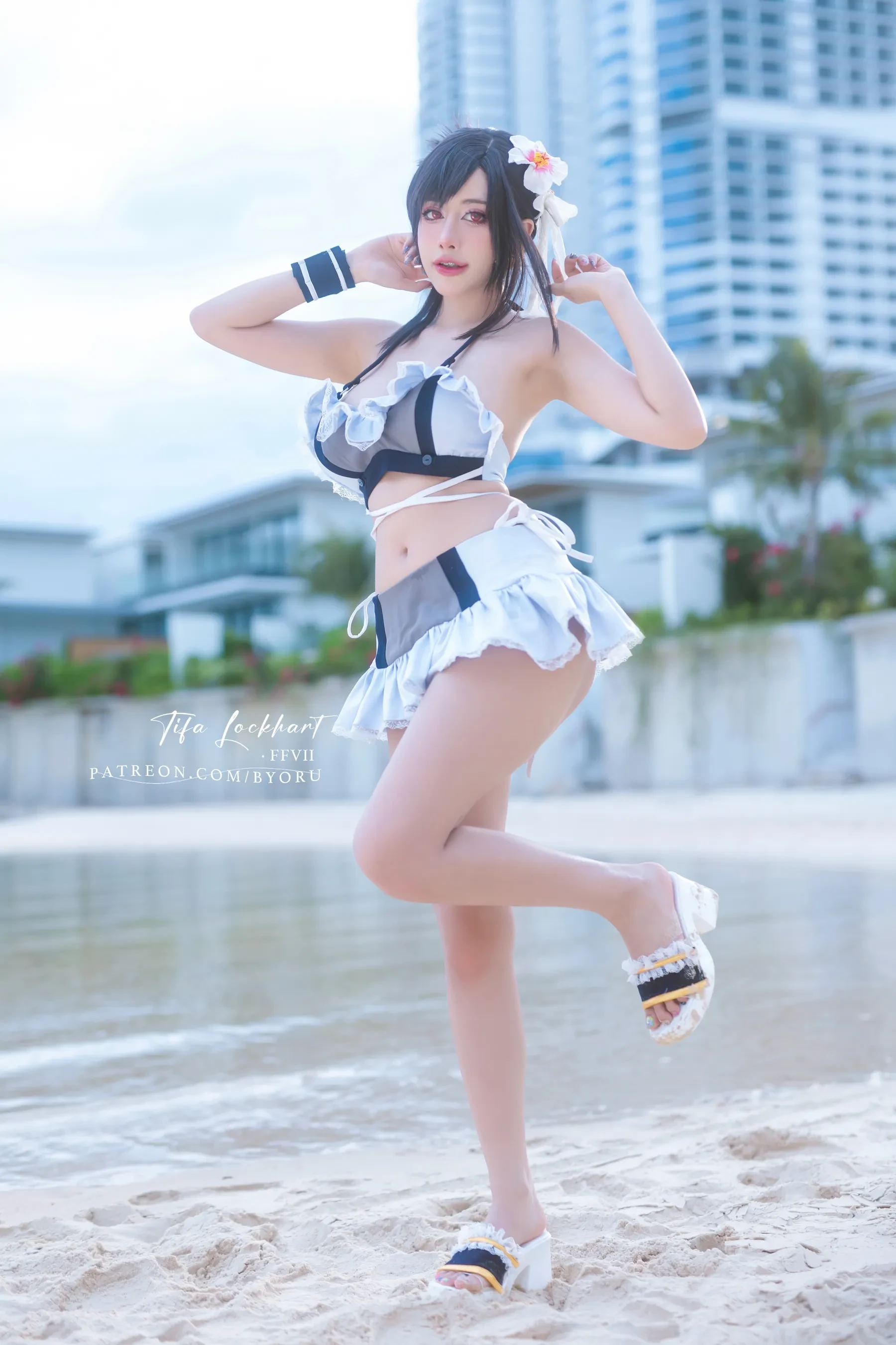 Byoru – Tifa FF7r bikini Cosplay-第1张