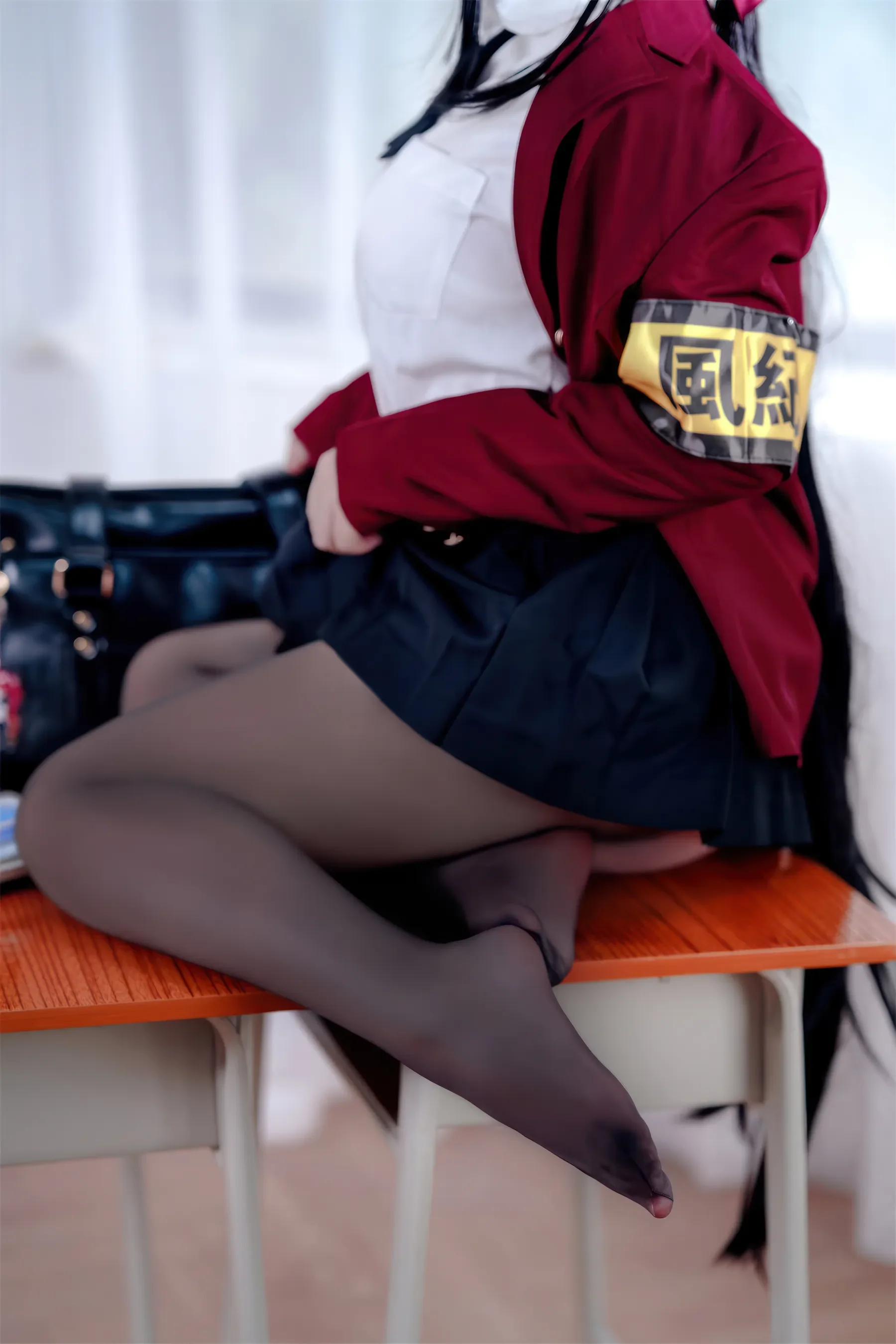 半半子 – 大凤 风纪委员 Cosplay-第19张