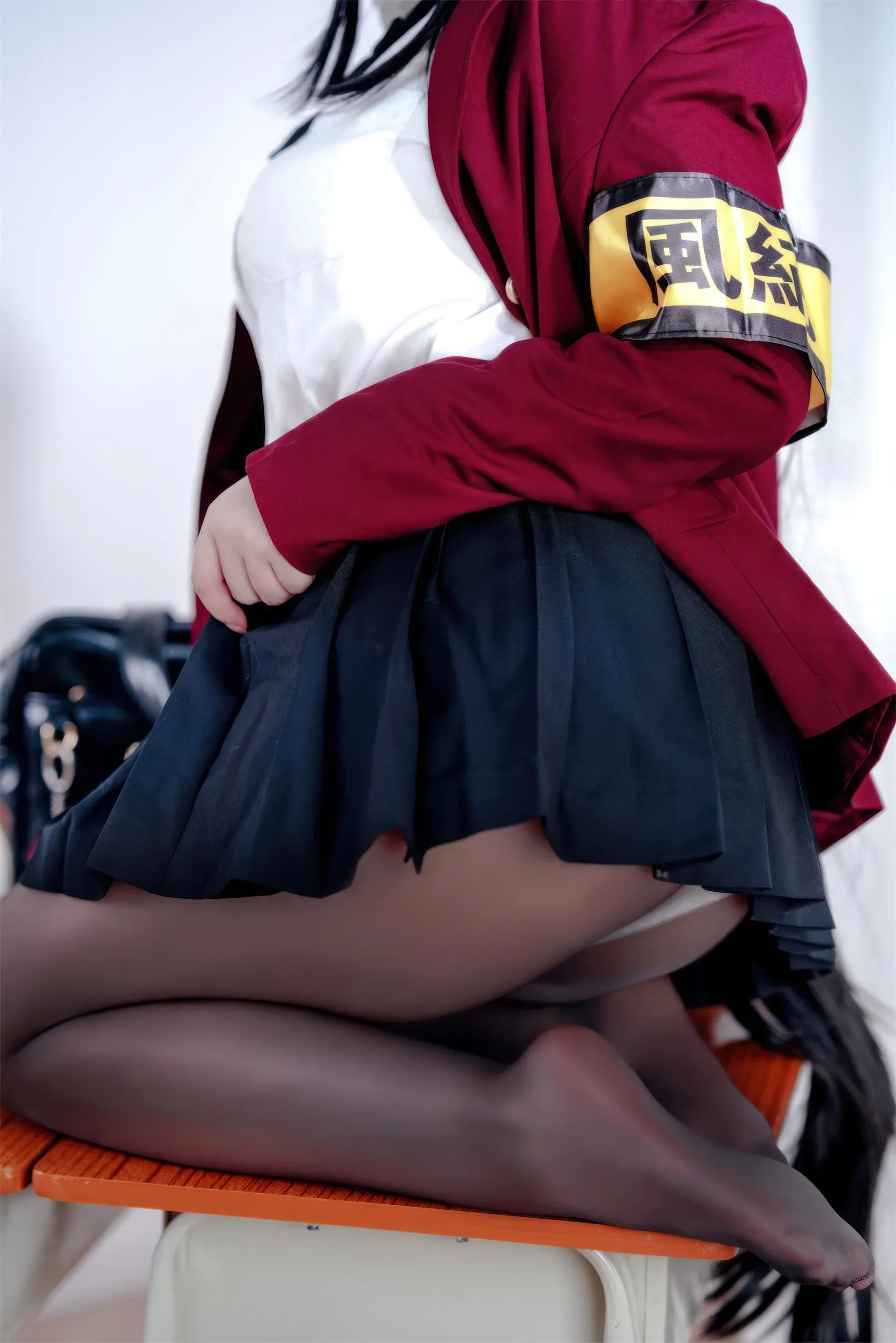 半半子 – 大凤 风纪委员 Cosplay-第20张